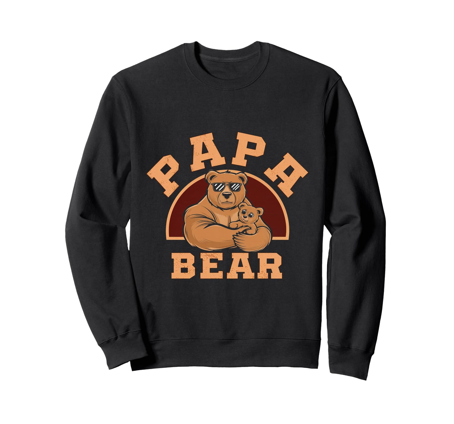 Papa Bear Bear Dad Father Family Sweatshirt - Custom Art Print Men Women - T-Shirt, Sweatshirt, Hoodie