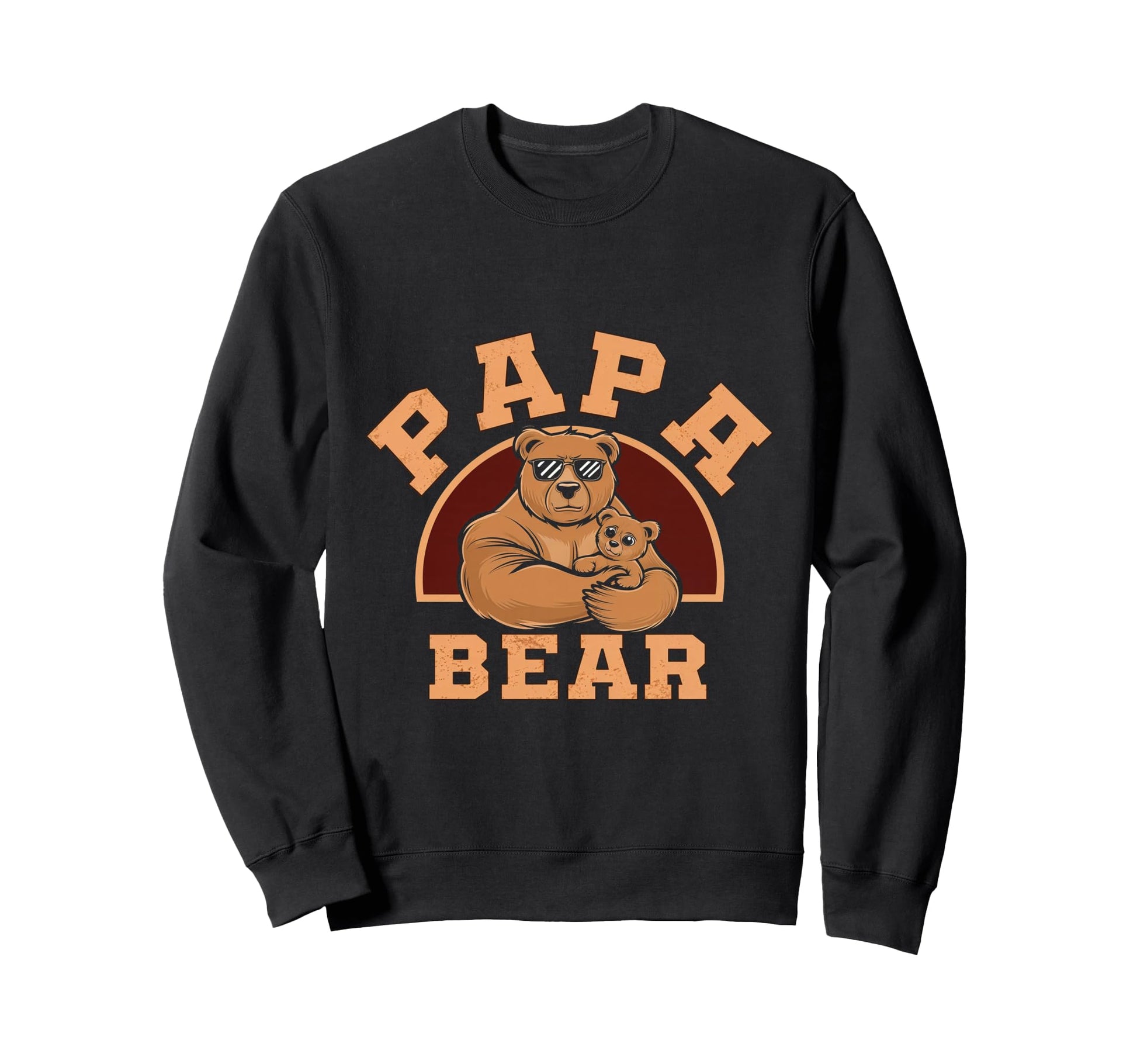 Papa Bear Bear Dad Father Family Sweatshirt - Custom Art Print Men Women - T-Shirt, Sweatshirt, Hoodie