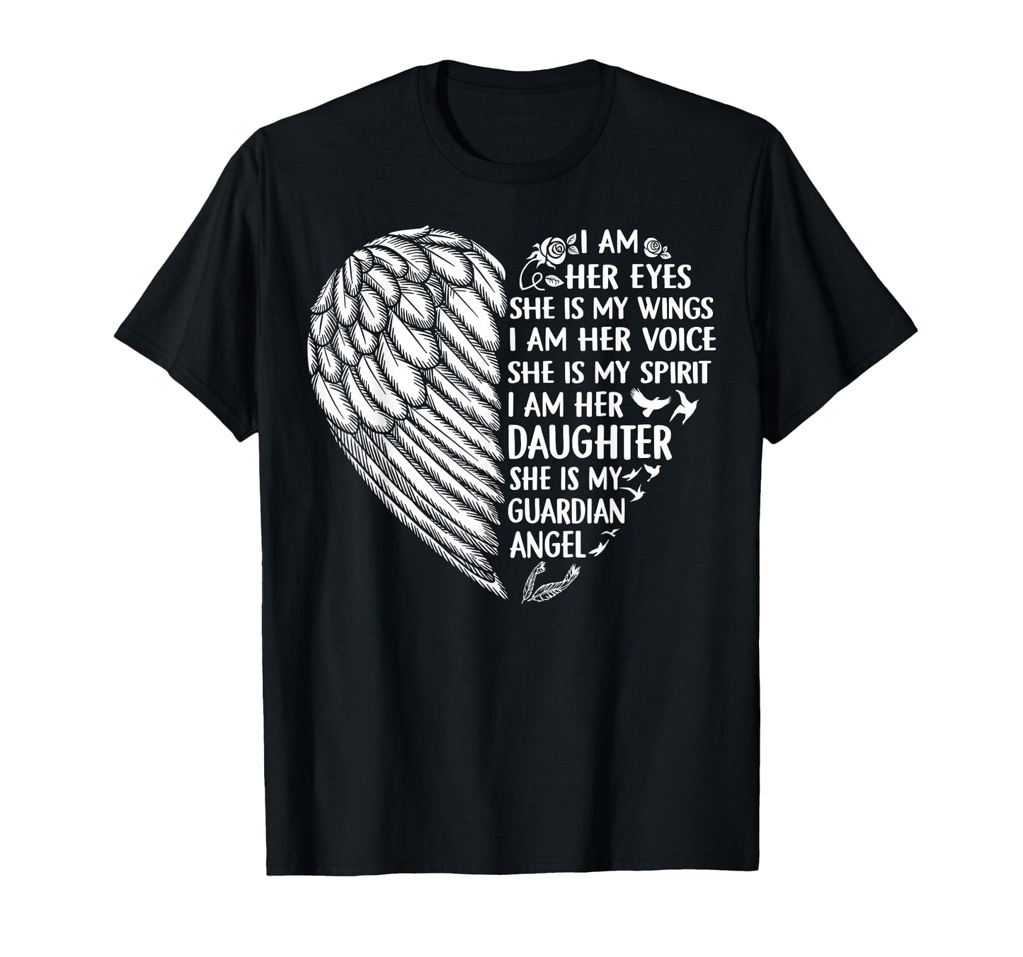 My Mom Is My Guardian Angel I Am Her T-Shirt - Graphic Print for Adults - T-Shirt, Sweatshirt, Hoodie