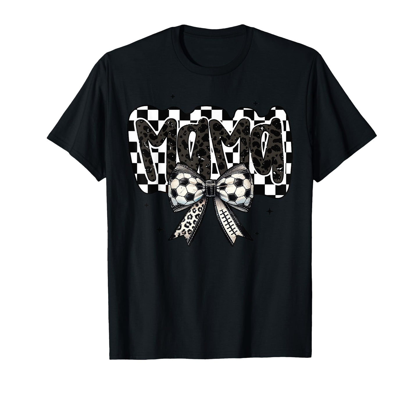 Mama Coquette Bow Game Day Soccer T-Shirt - Trendy Graphic for Adults - T-Shirt, Sweatshirt, Hoodie