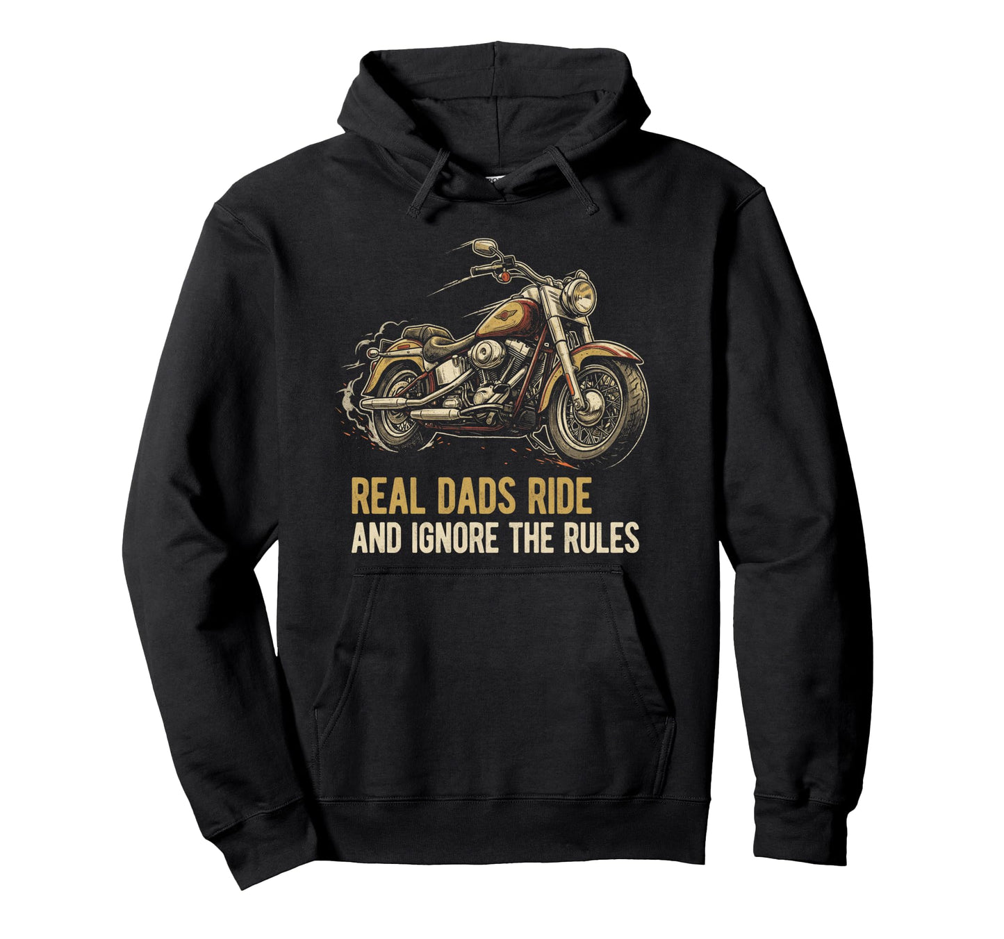 Funny Papa Motorcycle Rider Dad Biker Hoodie - Graphic Print Men Women - T-Shirt, Sweatshirt, Hoodie