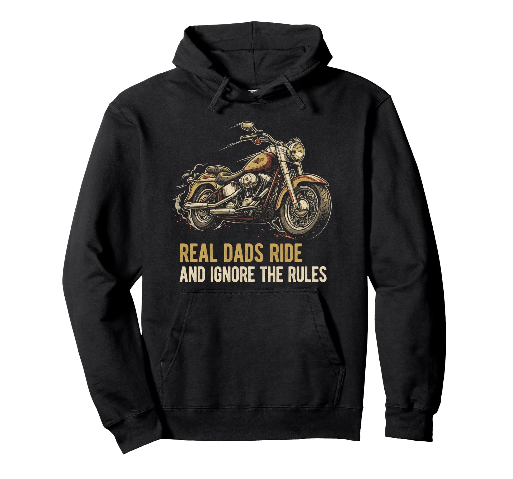 Funny Papa Motorcycle Rider Dad Biker Hoodie - Graphic Print Men Women - T-Shirt, Sweatshirt, Hoodie