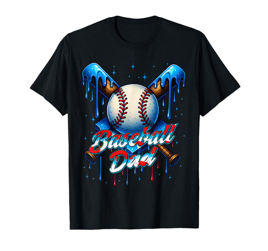 Baseball Drip Dad Father Day Birthday Group T-Shirt - Graphic Print Unisex - T-Shirt, Sweatshirt, Hoodie