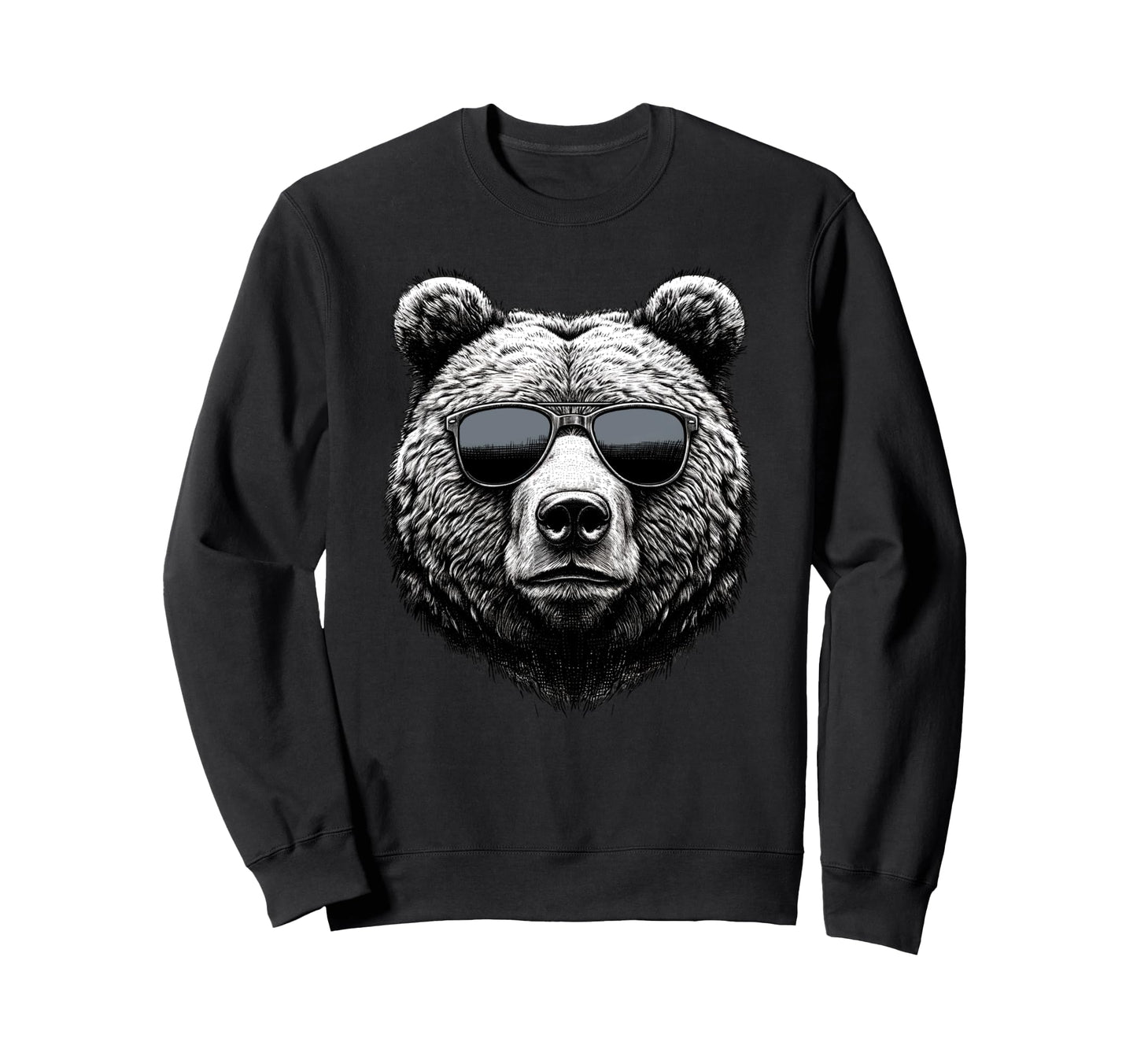 Funny Bear Punk Rock Dad Papa Gifts Sweatshirt - Aesthetic Graphic Unisex - T-Shirt, Sweatshirt, Hoodie