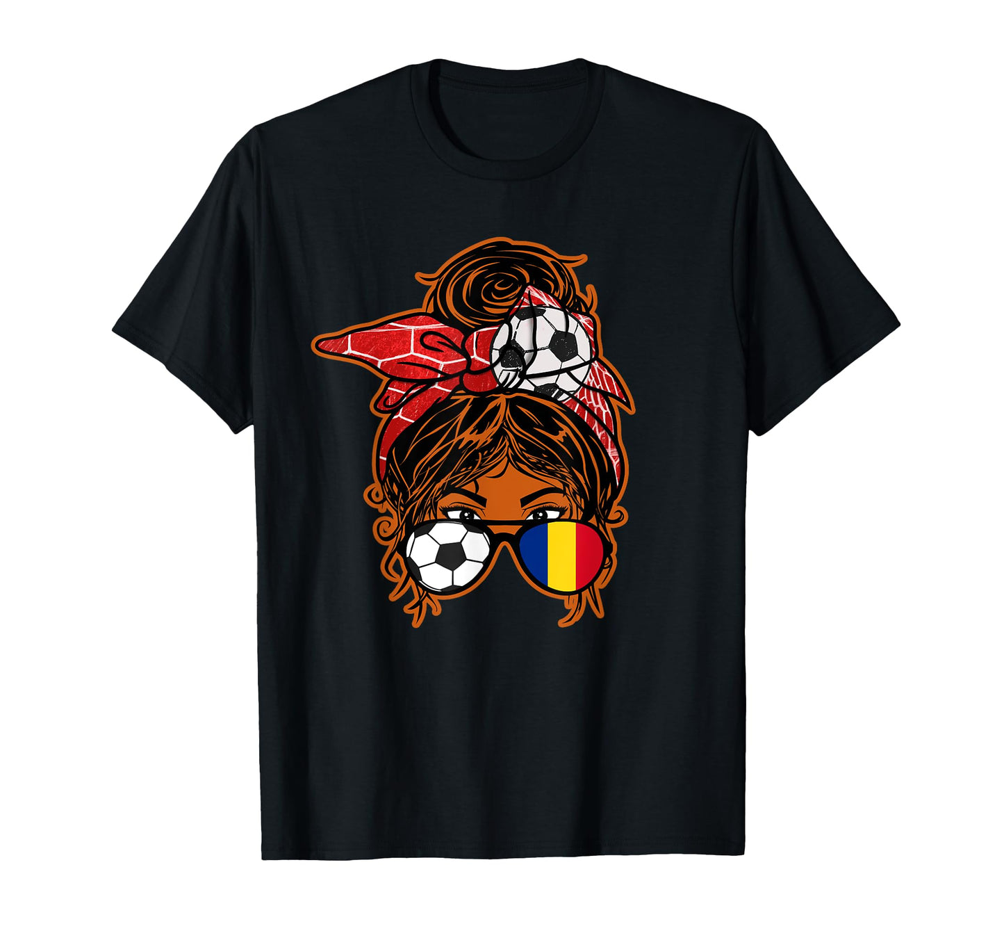 Messy Bun Hair Brown Skin Soccer T-Shirt - Aesthetic Graphic Men Women - T-Shirt, Sweatshirt, Hoodie