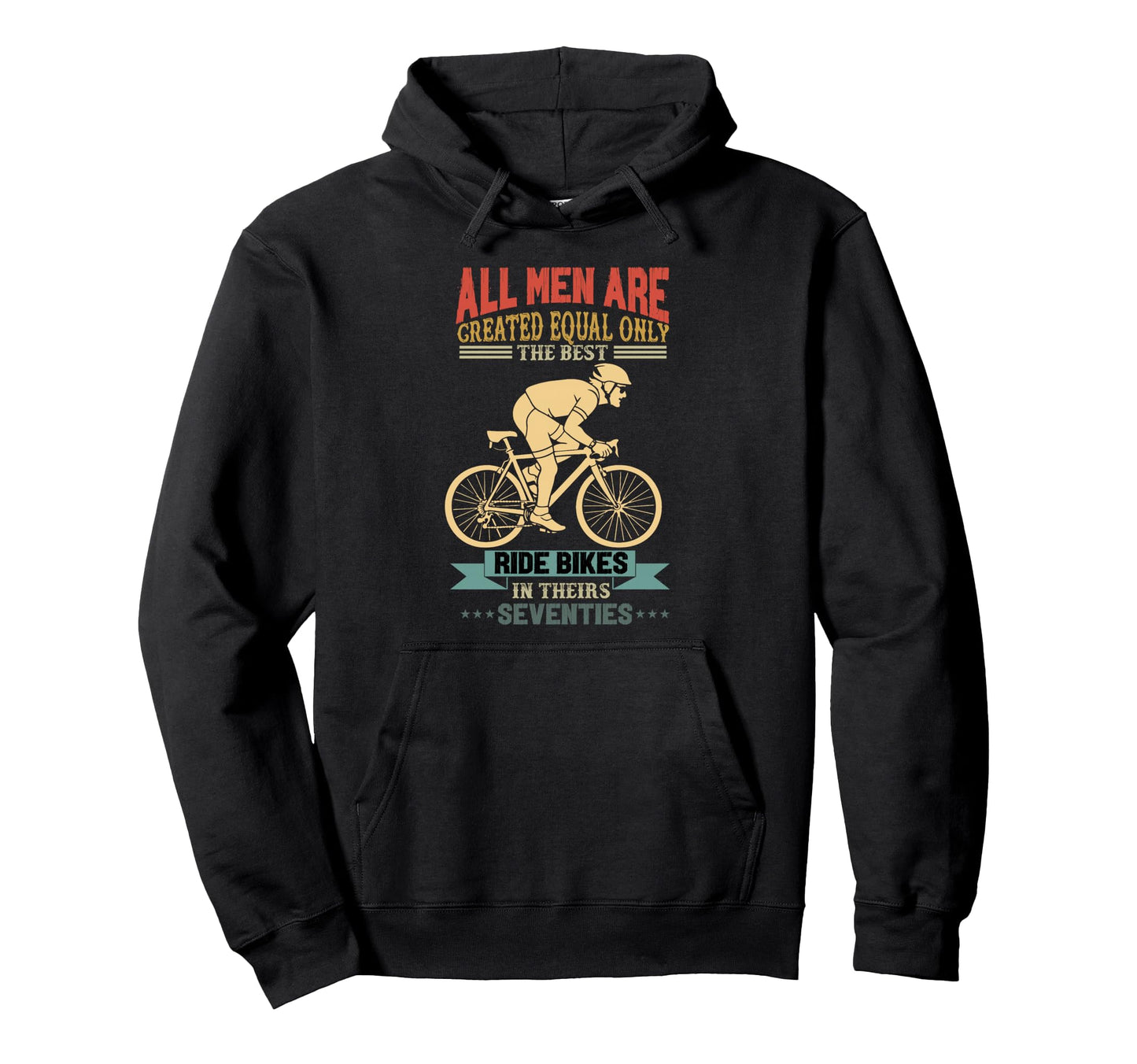 All Are Created Equal Biking Cyclist Hoodie - Minimalist Print for Adults - T-Shirt, Sweatshirt, Hoodie