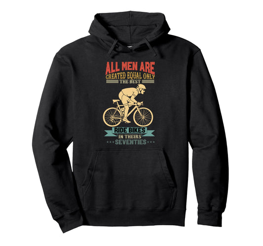 All Are Created Equal Biking Cyclist Hoodie - Minimalist Print for Adults - T-Shirt, Sweatshirt, Hoodie