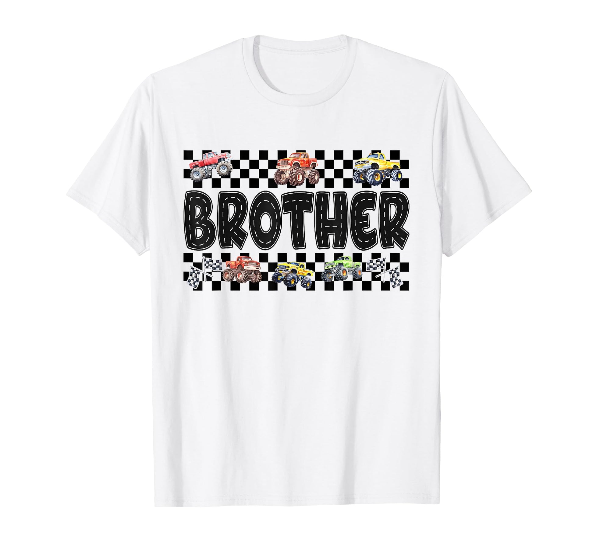 Brother Monster Truck Family Crew T-Shirt - Trendy Graphic for Adults - T-Shirt, Sweatshirt, Hoodie