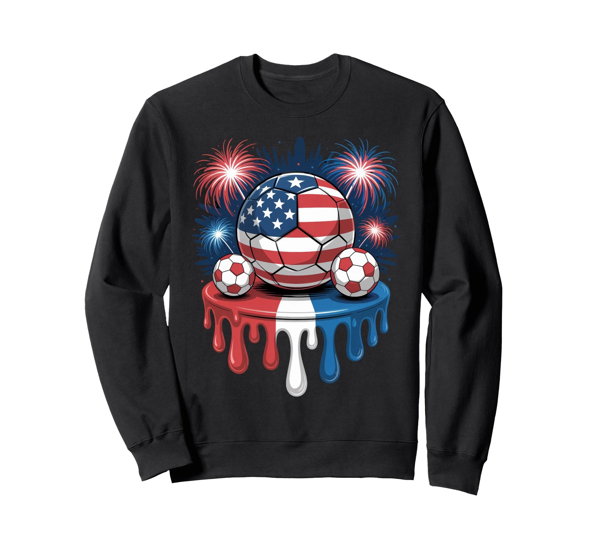 Ice Cream Drip Game American Sweatshirt - Fun Novelty Design for Adults - T-Shirt, Sweatshirt, Hoodie