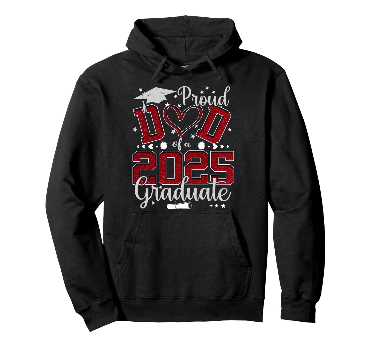 Proud Dad 2025 Graduate Class Senior Hoodie - Custom Art Print Men Women - T-Shirt, Sweatshirt, Hoodie