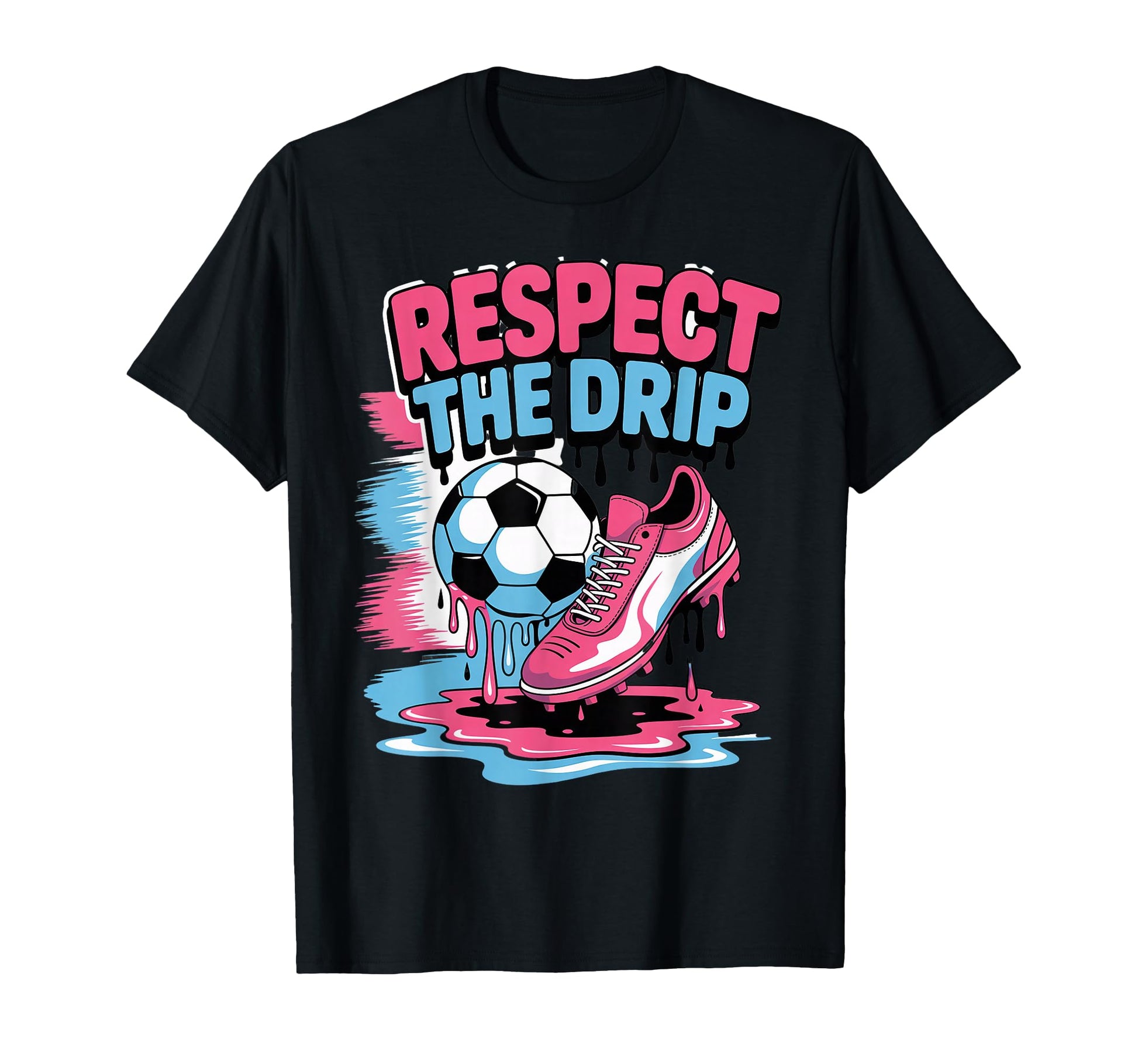 Respect Drip Ice Cream Drip Game Soccer T-Shirt - Unique Graphic Unisex - T-Shirt, Sweatshirt, Hoodie