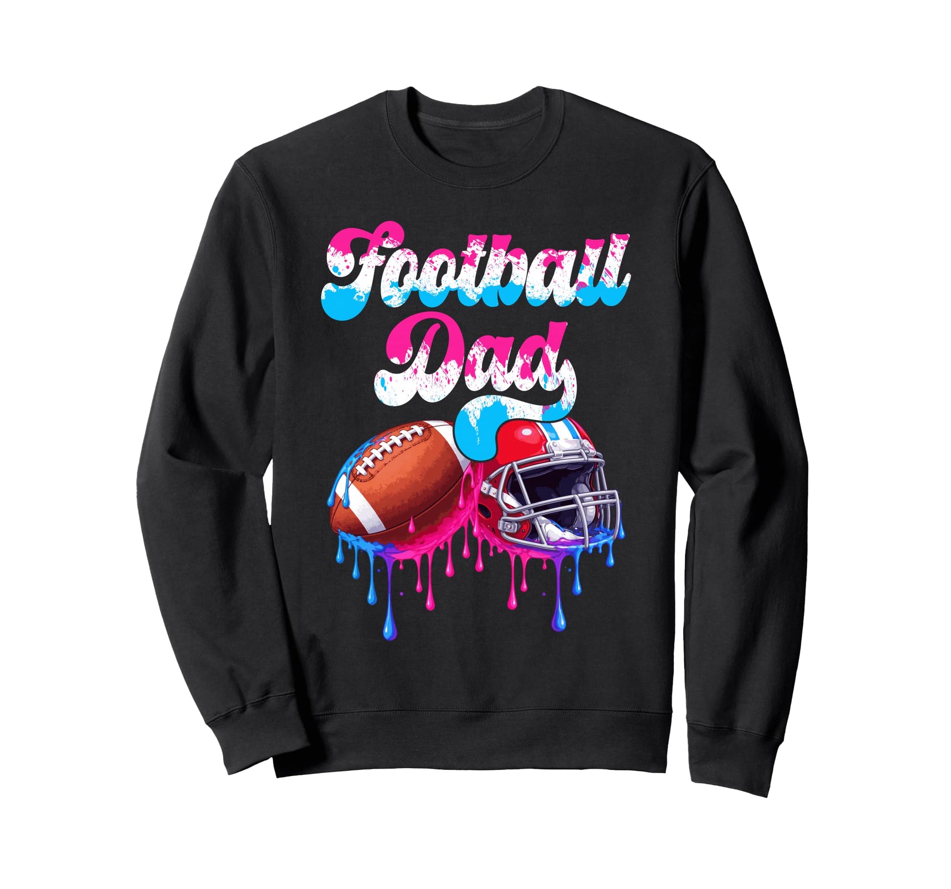 Football Dad Funny Fathers Day Ice Sweatshirt - Graphic Print Men Women - T-Shirt, Sweatshirt, Hoodie