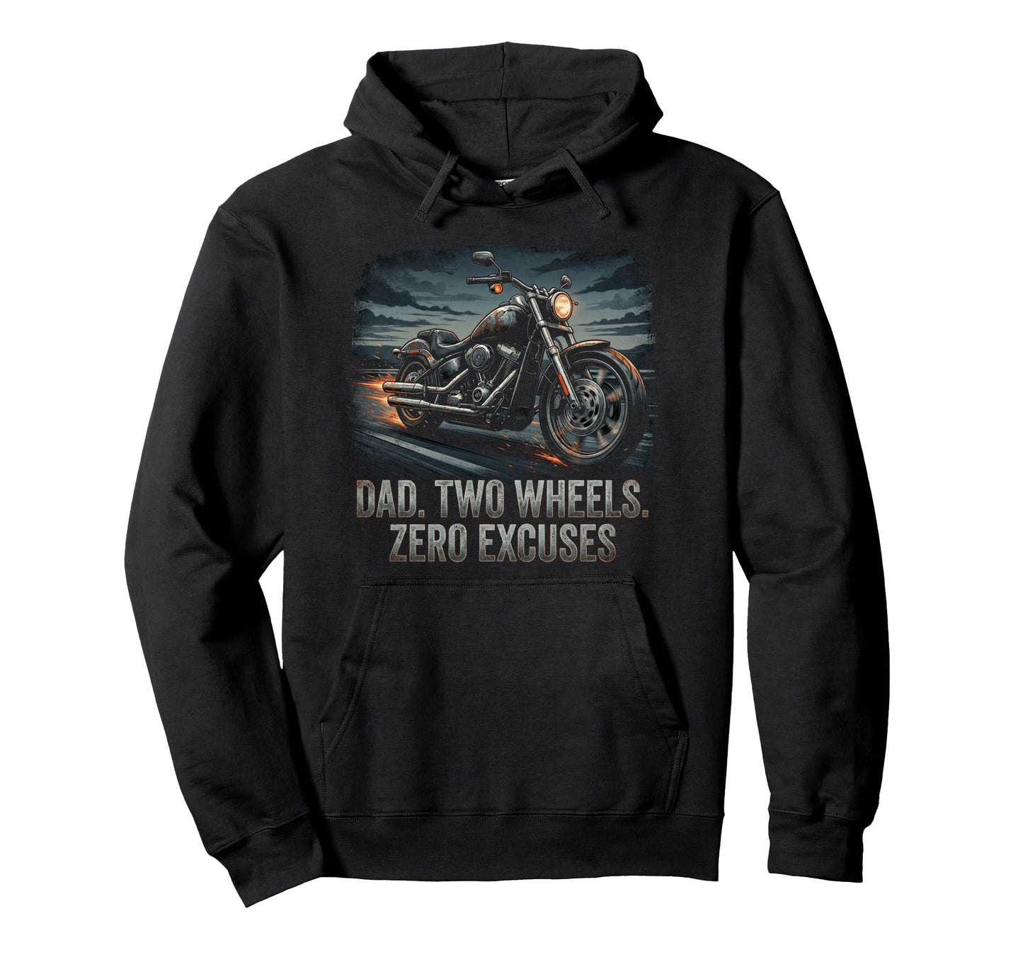 Funny Papa Motorcycle Rider Dad Biker Hoodie - Aesthetic Graphic Unisex - T-Shirt, Sweatshirt, Hoodie