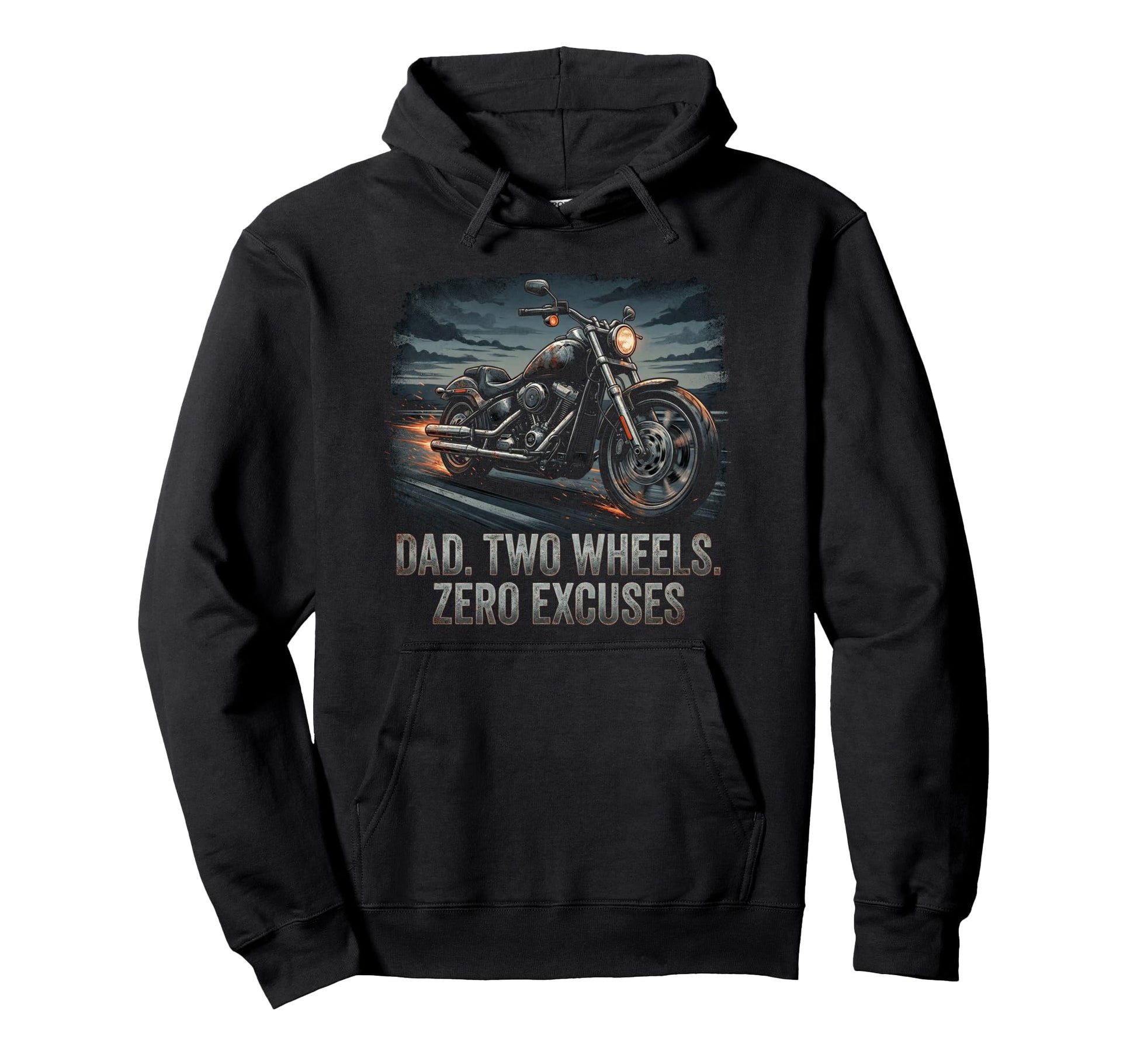 Funny Papa Motorcycle Rider Dad Biker Hoodie - Aesthetic Graphic Unisex - T-Shirt, Sweatshirt, Hoodie