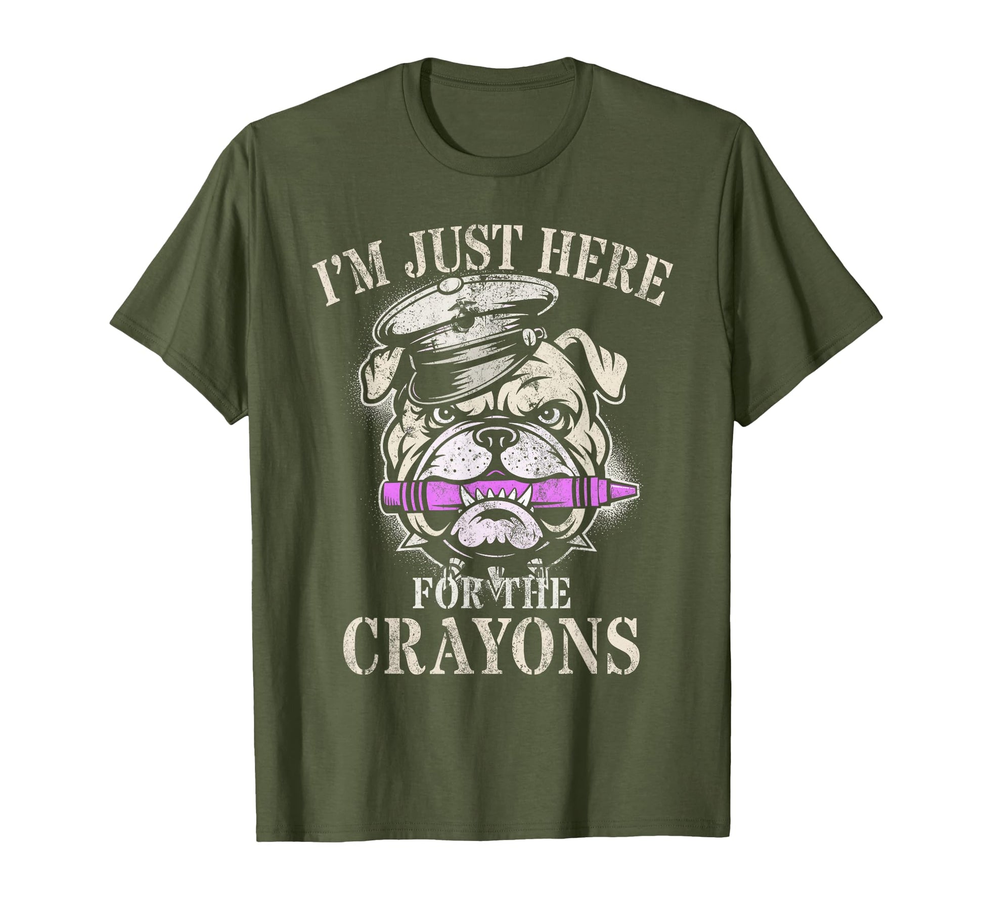 Grunt Im Just Here Crayons Soldier Family T-Shirt - Unique Graphic Unisex - T-Shirt, Sweatshirt, Hoodie