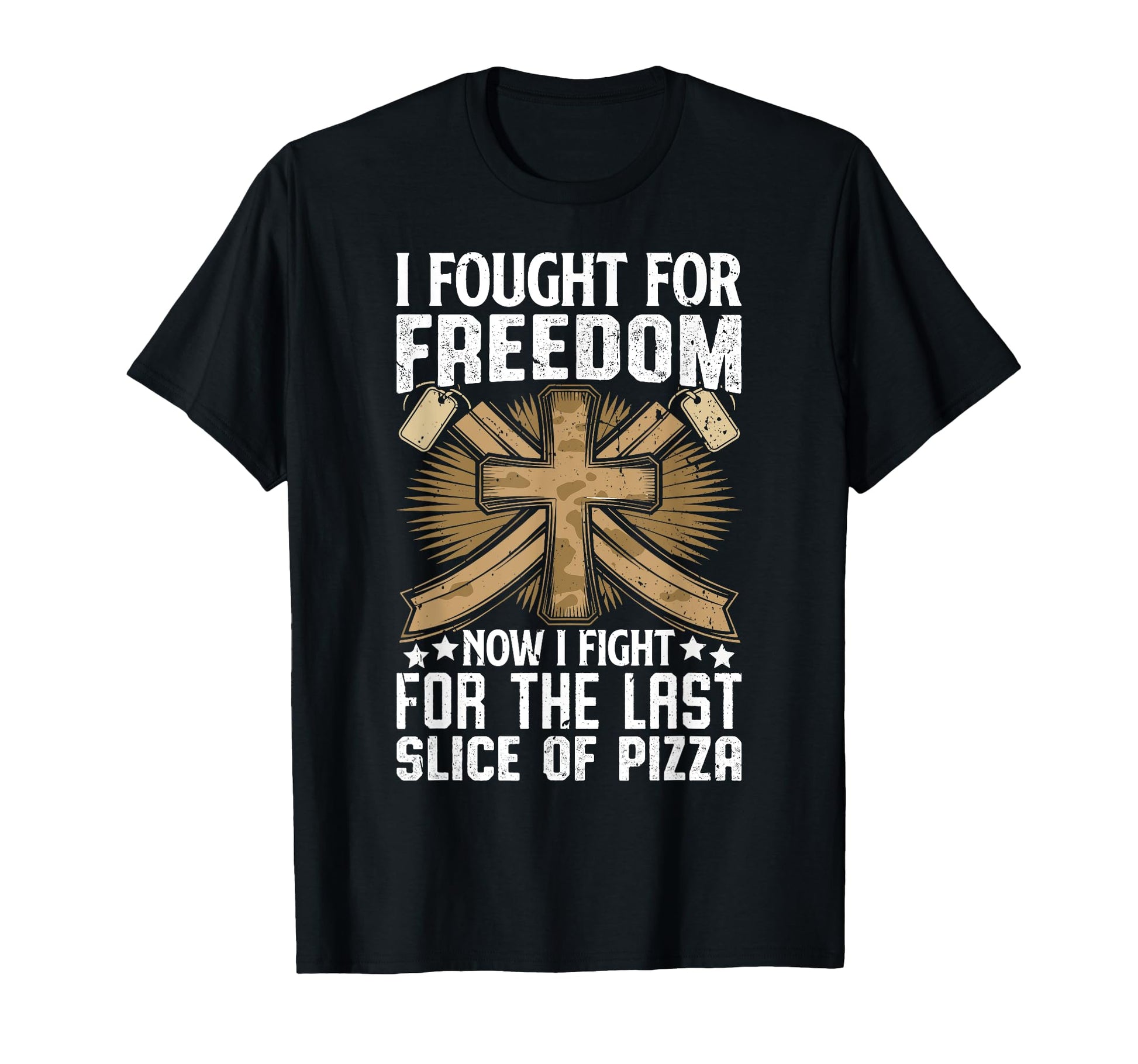 Now I Fight Last Slice Pizza Veteran Dad T-Shirt - Trendy Graphic Men Women - T-Shirt, Sweatshirt, Hoodie