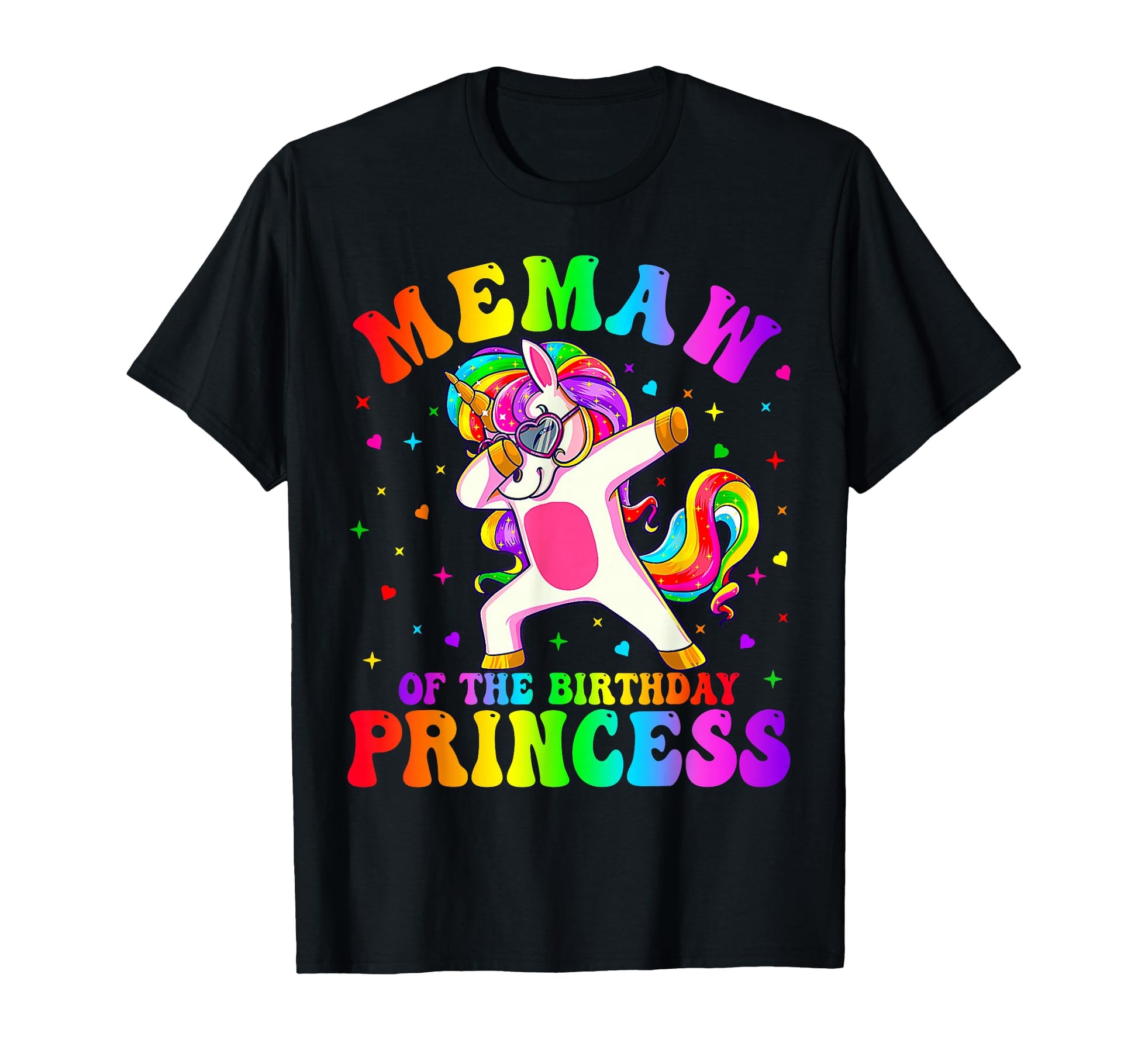 Memaw Birthday Princess Dabbing T-Shirt - Minimalist Print Men Women - T-Shirt, Sweatshirt, Hoodie
