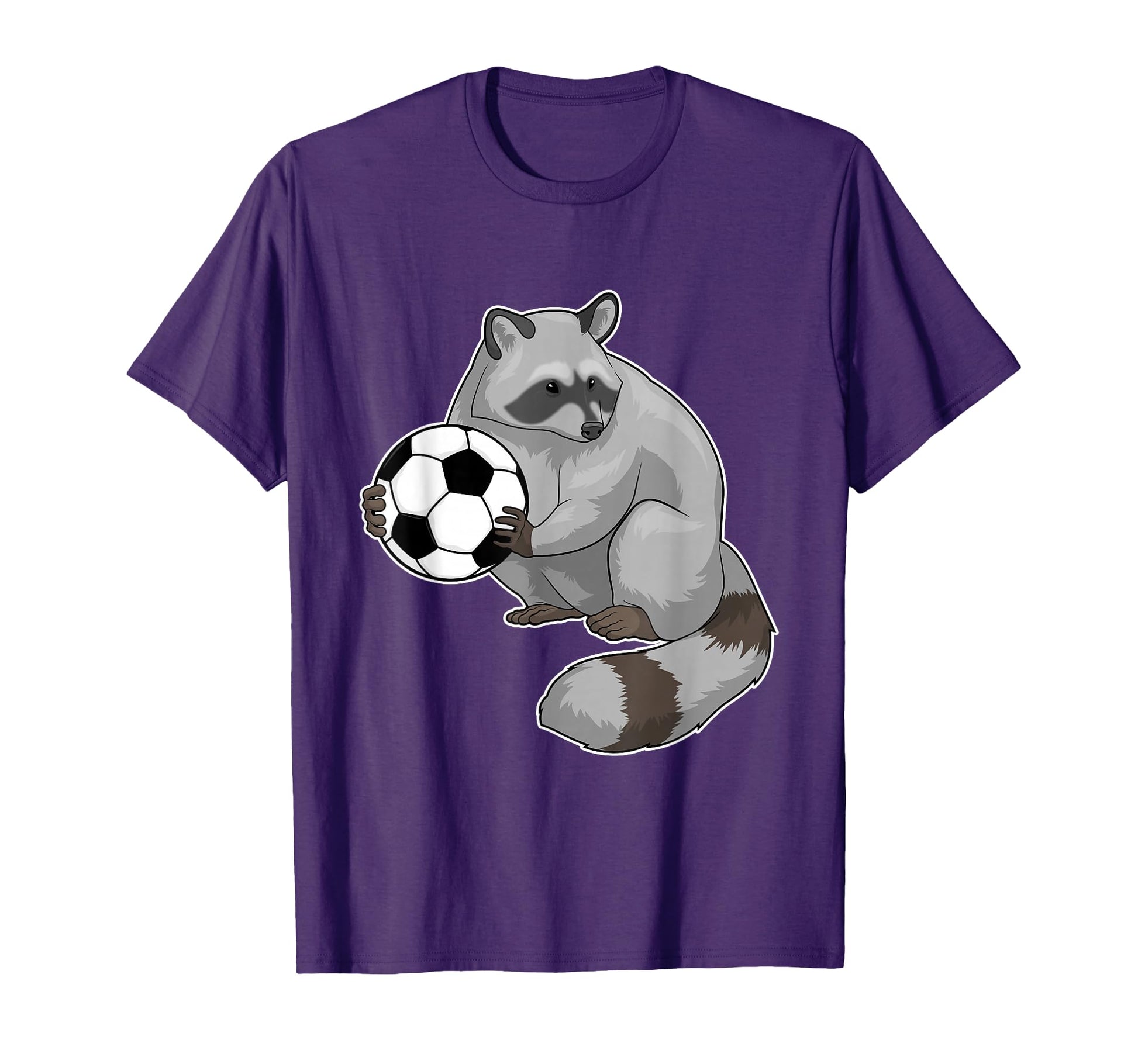 Raccoon Soccer Player Soccer Sports T-Shirt - Novelty Apparel Men Women - T-Shirt, Sweatshirt, Hoodie
