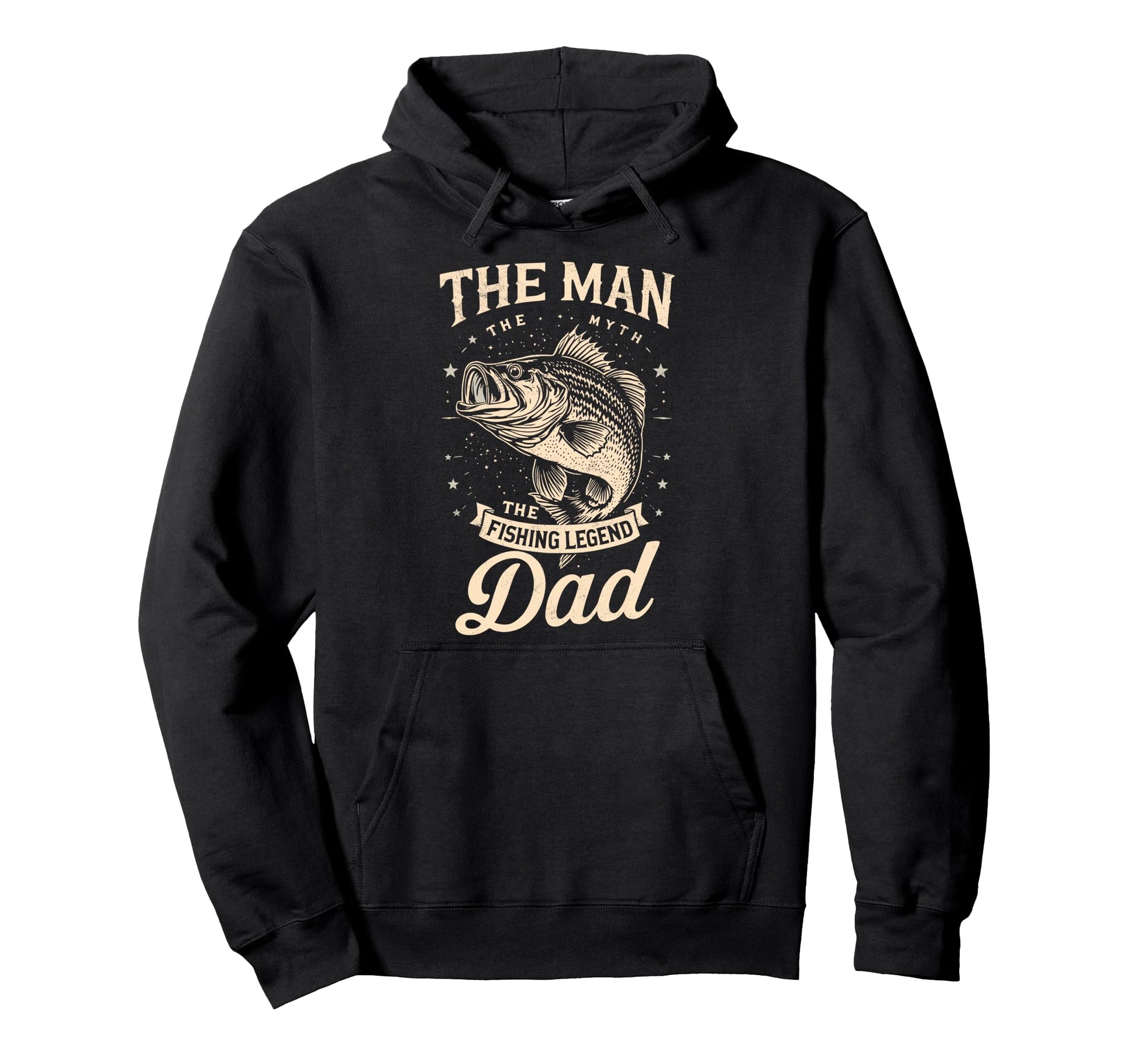 Myth Fishing Legend Dad Fish Fan Fisherman Hoodie - Trendy Graphic Unisex - T-Shirt, Sweatshirt, Hoodie