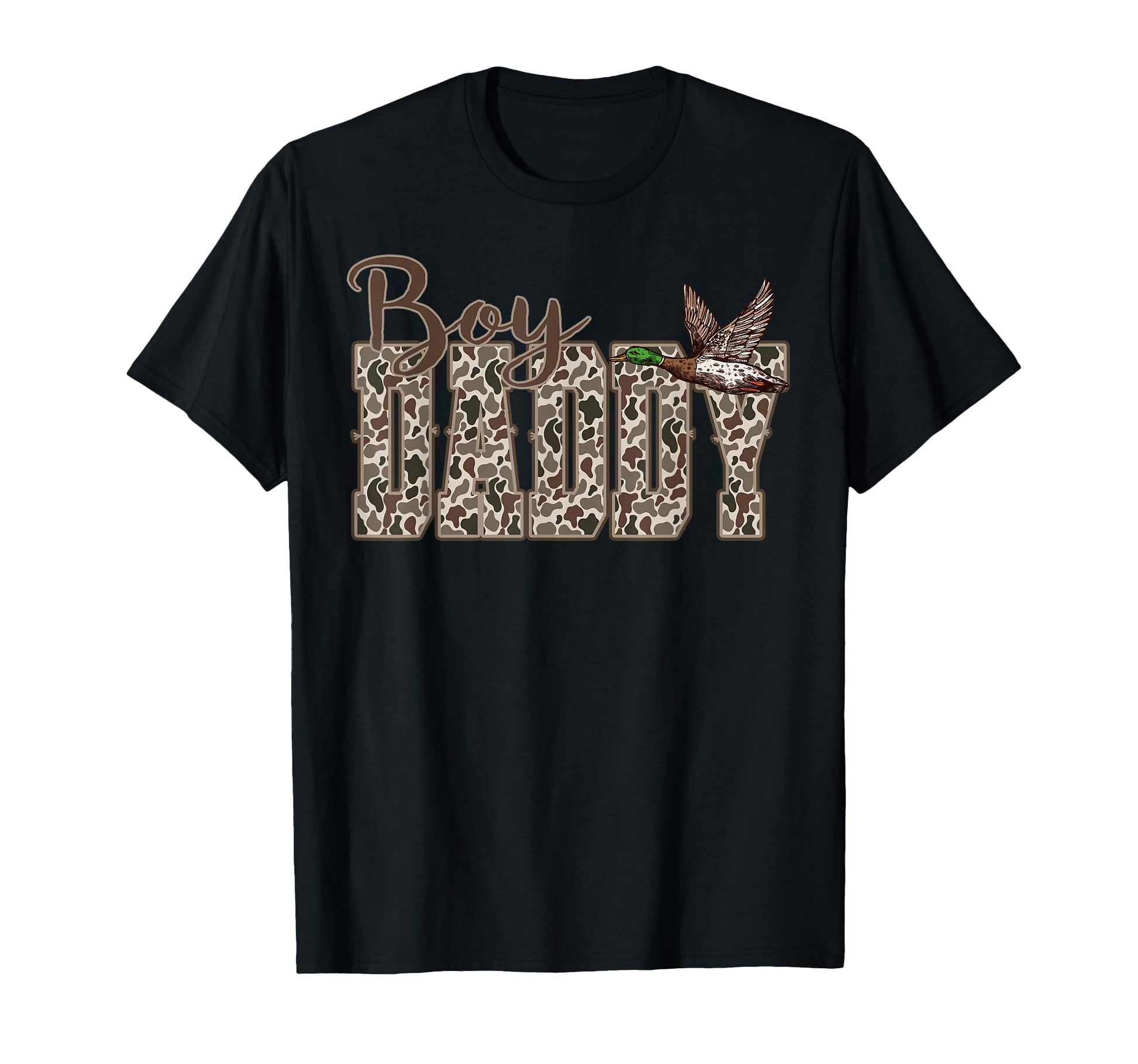 Hunting Daddy Duck Camouflage Camo T-Shirt - Custom Art Print Unisex - T-Shirt, Sweatshirt, Hoodie