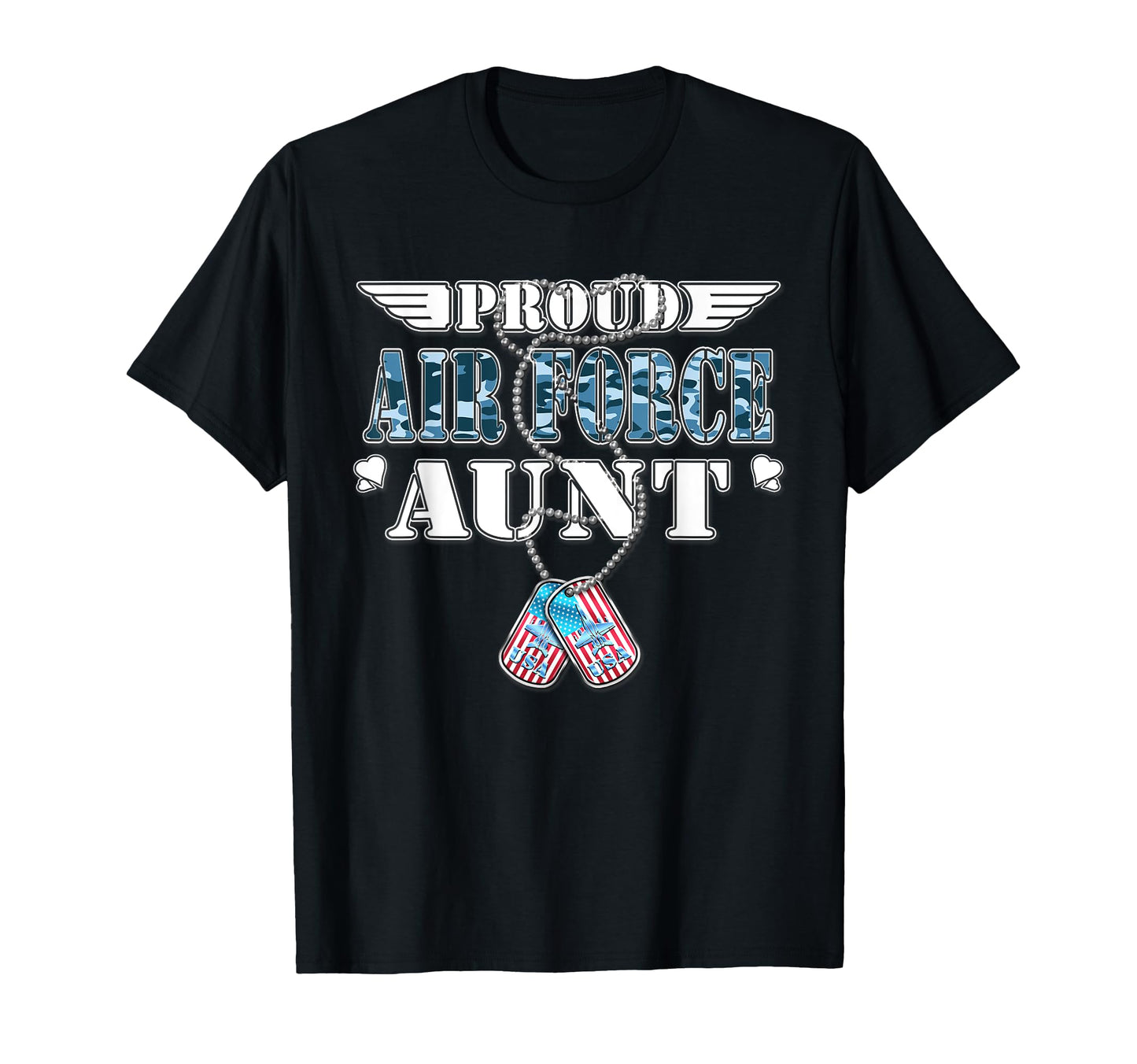 Proud Air Force Aunt Us Flag Dog T-Shirt - Custom Art Print for Adults - T-Shirt, Sweatshirt, Hoodie