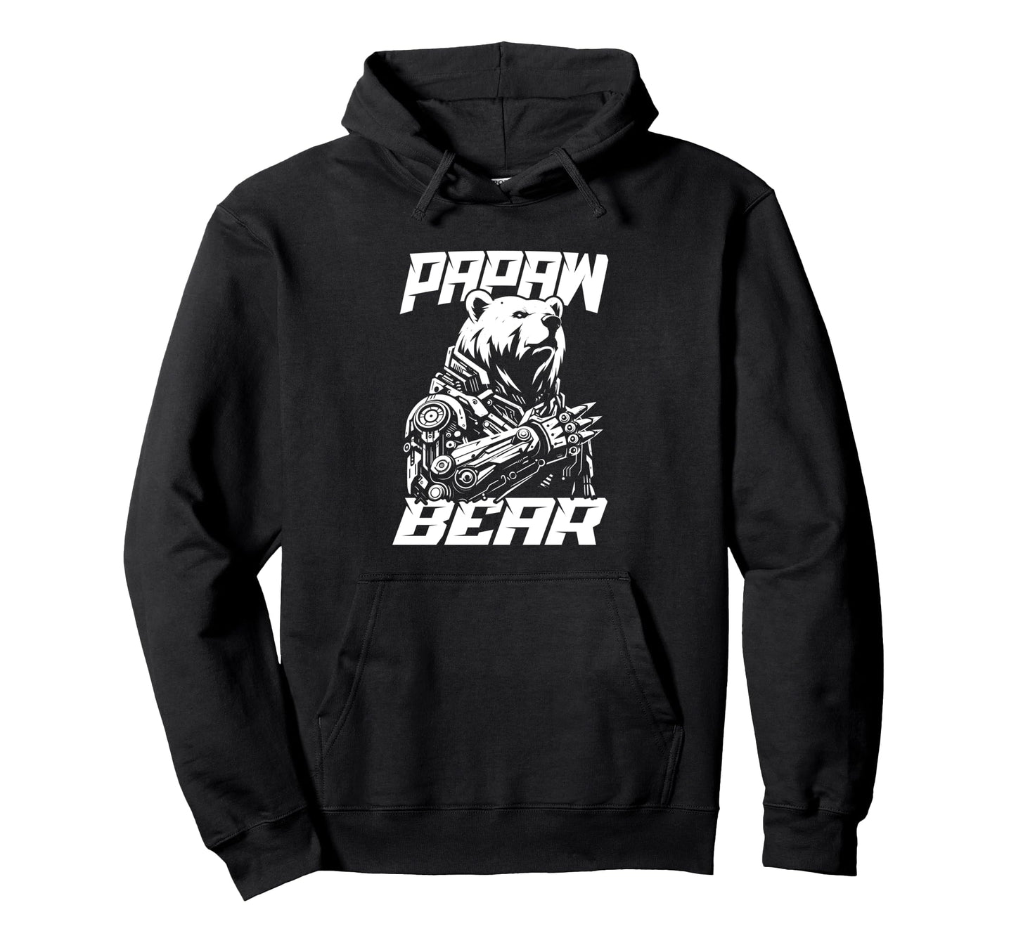 Papa Bear Bio Mechanical Robot Sci Fi Hoodie - Trendy Graphic for Adults - T-Shirt, Sweatshirt, Hoodie