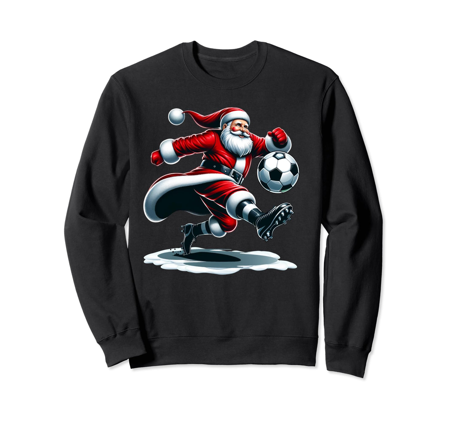 Soccer Santa Playing Soccer Sweatshirt - Novelty Apparel Unisex - T-Shirt, Sweatshirt, Hoodie