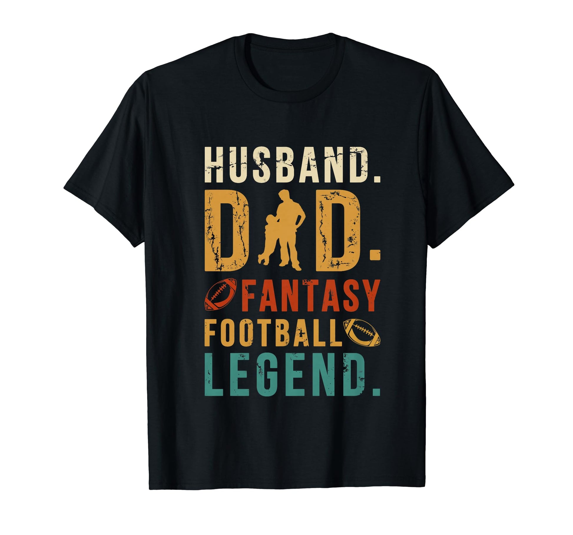 Husband Dad Fantasy Football Legend T-Shirt - Aesthetic Graphic Men Women - T-Shirt, Sweatshirt, Hoodie