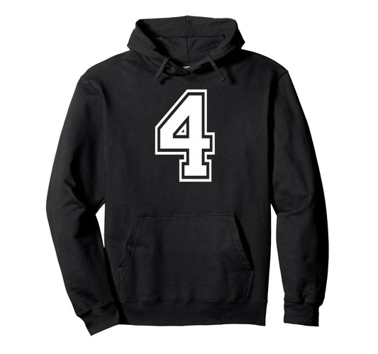 4 Number Four Team Sports Matching Varsity Hoodie - Streetwear Style Unisex - T-Shirt, Sweatshirt, Hoodie