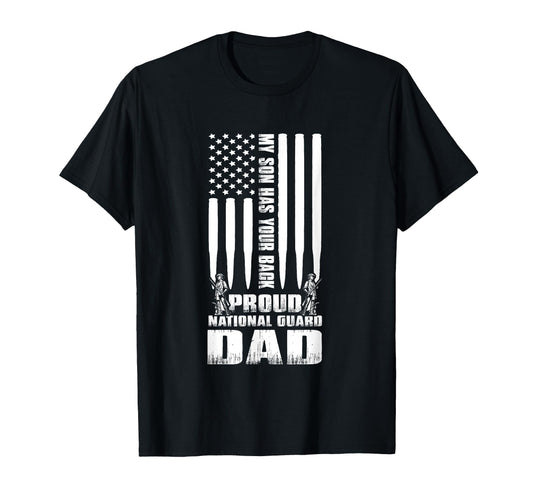 Army Dad My Son Has Your Back Proud T-Shirt - Minimalist Print Unisex - T-Shirt, Sweatshirt, Hoodie