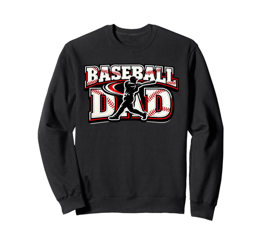 Baseball Dad Game Day Varsity Sweatshirt - Minimalist Print Unisex - T-Shirt, Sweatshirt, Hoodie