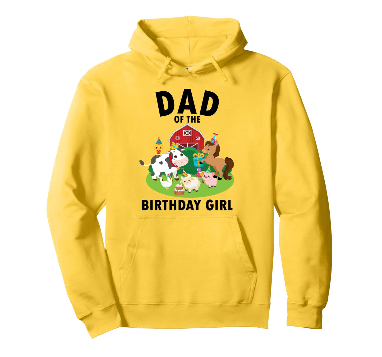 Dad Birthday Farm Animals Farm Theme Party Hoodie - Trendy Graphic Unisex - T-Shirt, Sweatshirt, Hoodie