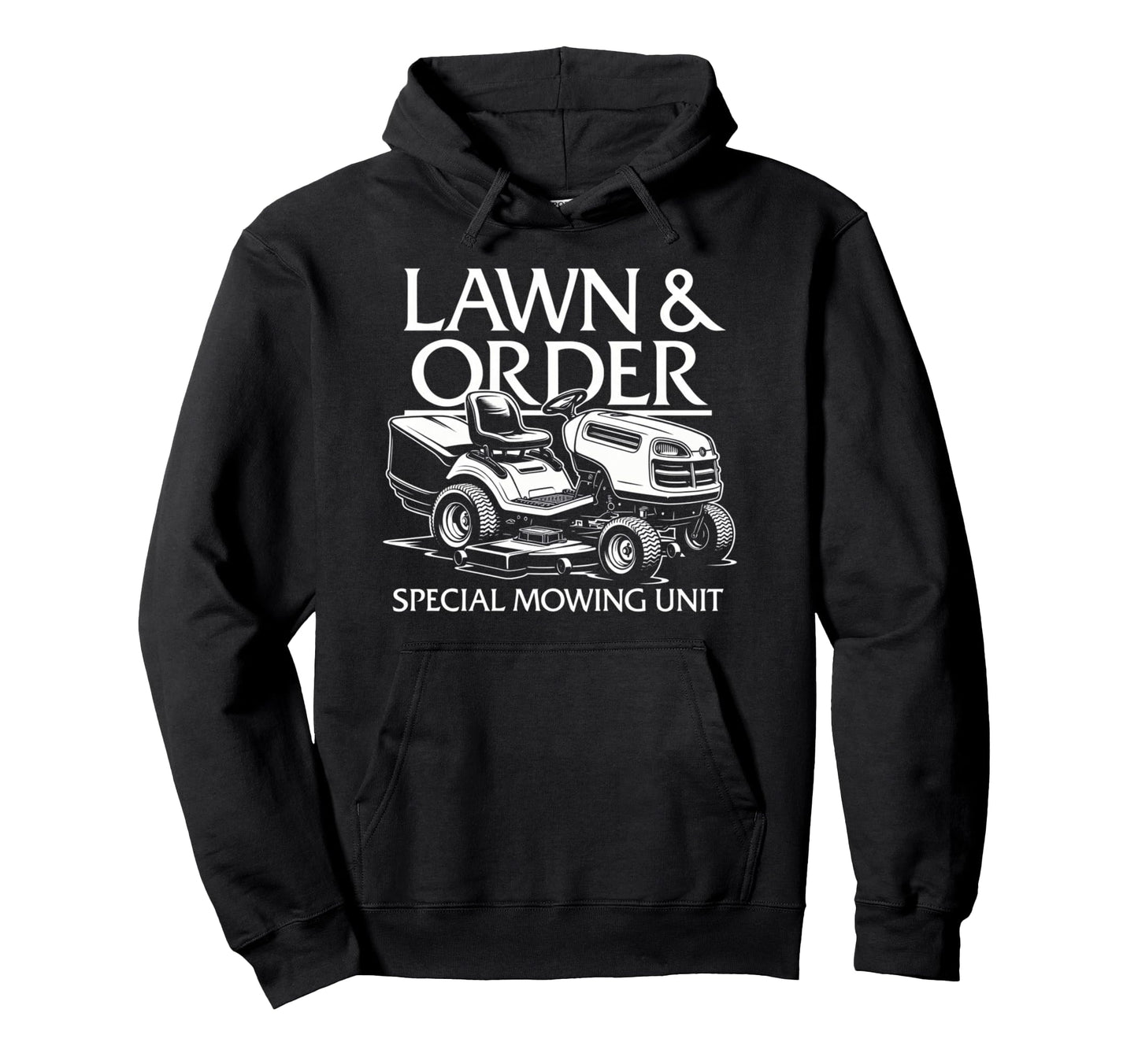 Lawn Order Special Mowing Unit Funny Hoodie - Minimalist Print for Adults - T-Shirt, Sweatshirt, Hoodie