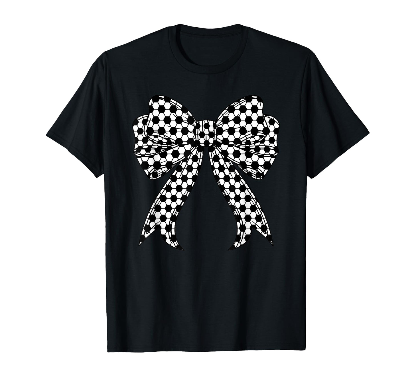 Soccer Ball Coquette Bow Soccer Mom T-Shirt - Custom Art Print for Adults - T-Shirt, Sweatshirt, Hoodie