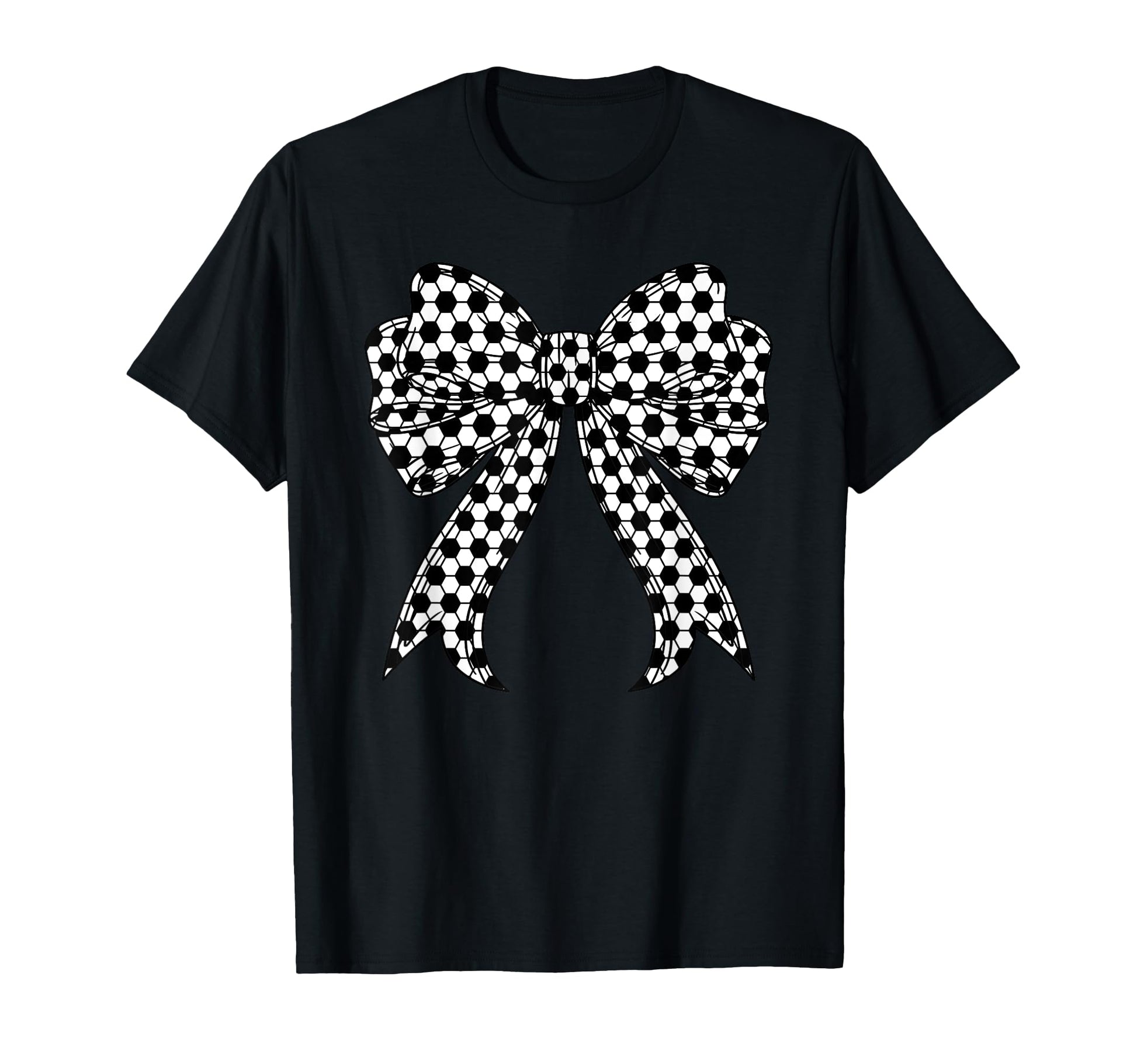 Soccer Ball Coquette Bow Soccer Mom T-Shirt - Custom Art Print for Adults - T-Shirt, Sweatshirt, Hoodie