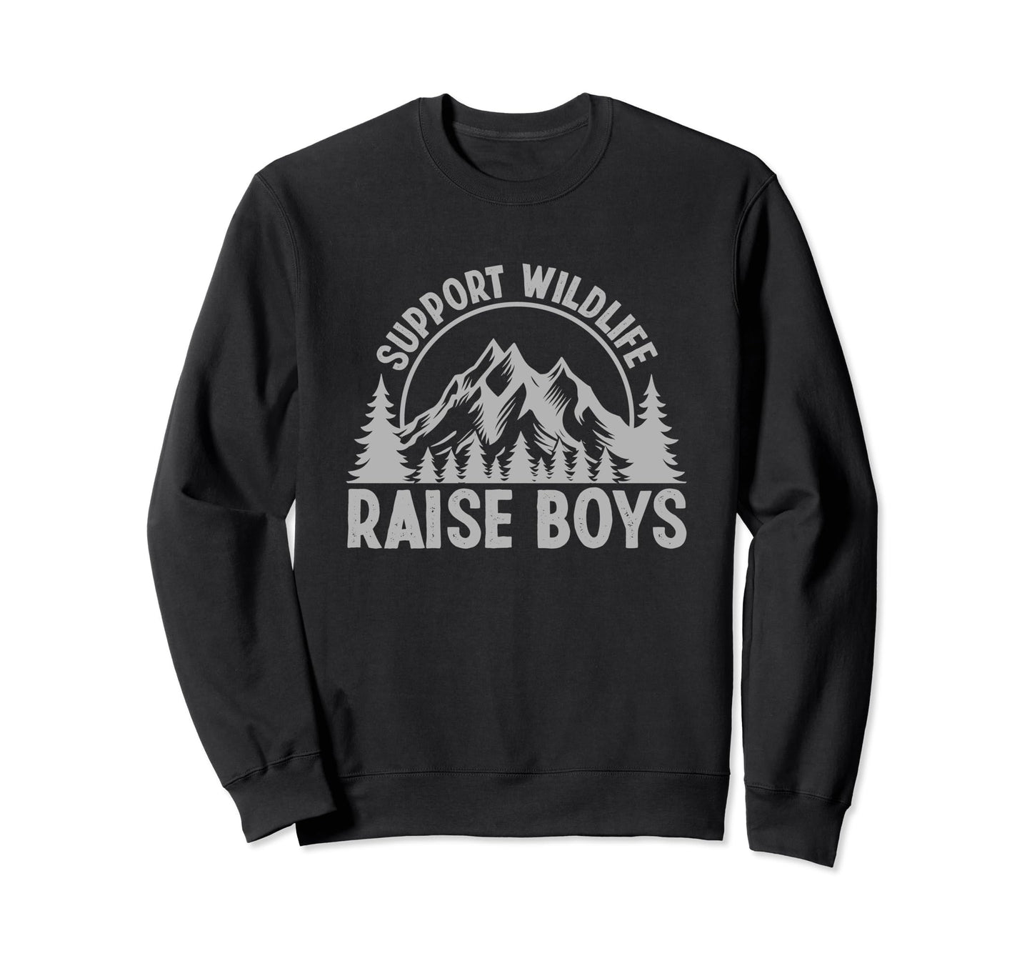 Support Wildlife Raise Mother Mom Sweatshirt - Minimalist Print for Adults - T-Shirt, Sweatshirt, Hoodie