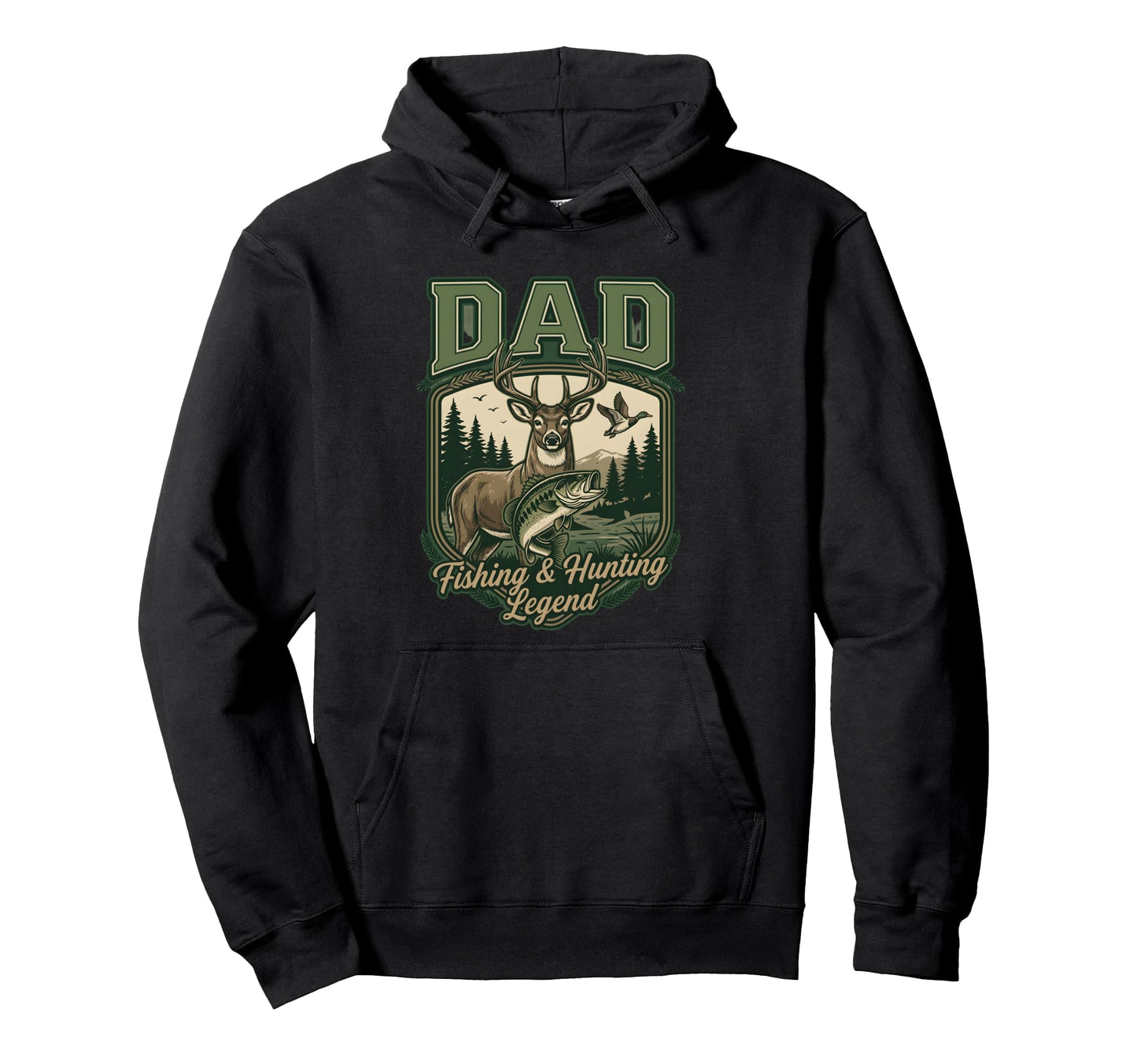Dad Fishing Hunting Legend Outdoor Hoodie - Streetwear Style for Adults - T-Shirt, Sweatshirt, Hoodie