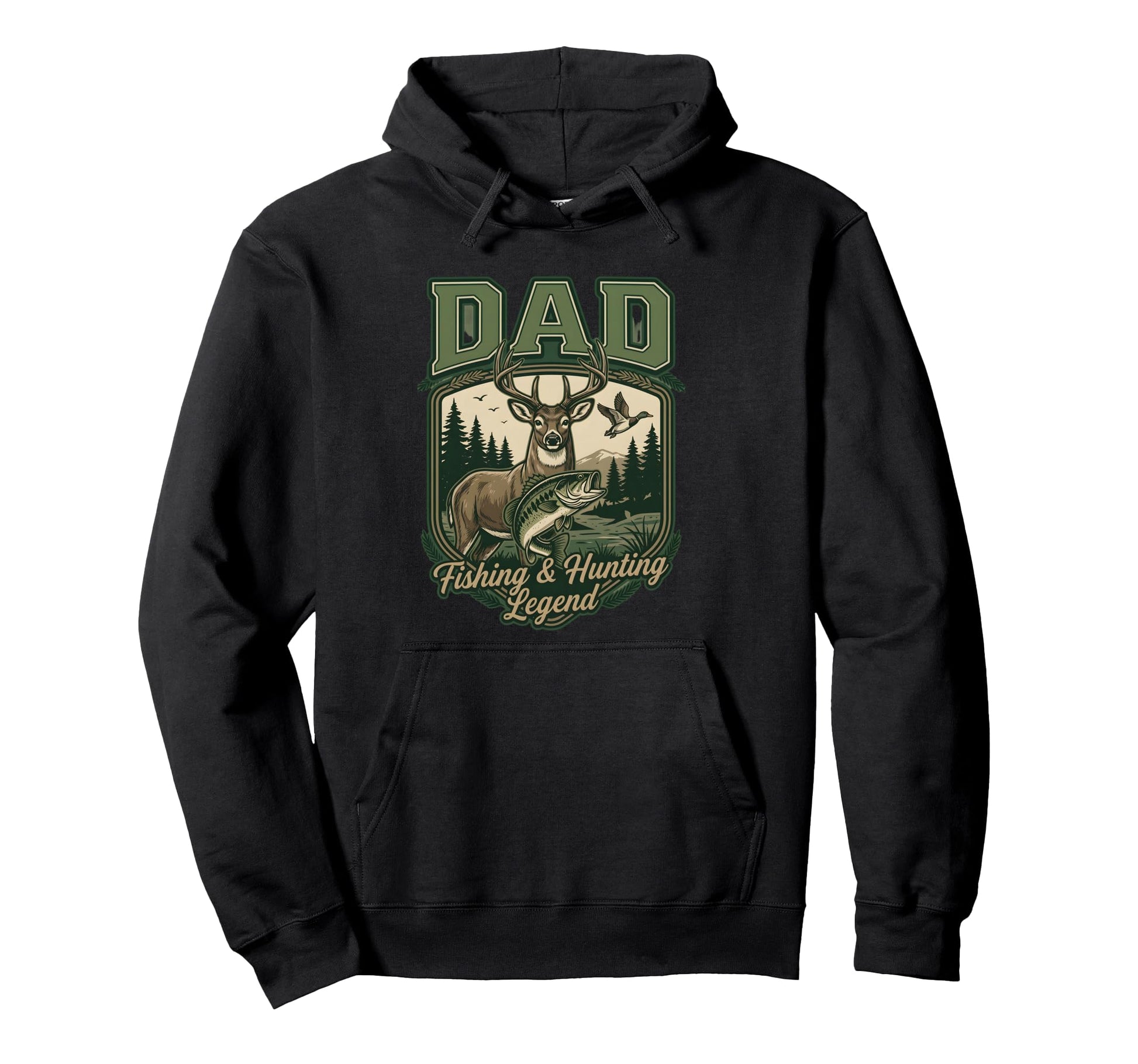 Dad Fishing Hunting Legend Outdoor Hoodie - Streetwear Style for Adults - T-Shirt, Sweatshirt, Hoodie