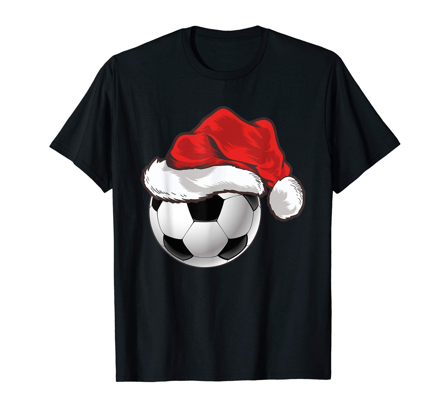 Football Player Gift Santa Hat Soccer T-Shirt - Fun Novelty Design Unisex - T-Shirt, Sweatshirt, Hoodie