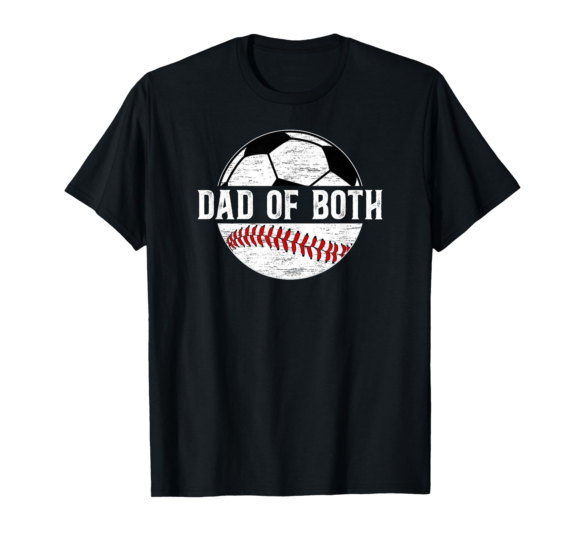 Dad Both Soccer Baseball Dad Ballers T-Shirt - Graphic Print Unisex - T-Shirt, Sweatshirt, Hoodie