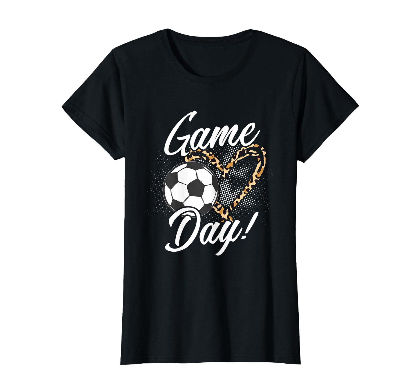 Soccer Lover Leopard Pattern Soccer T-Shirt - Trendy Graphic Men Women - T-Shirt, Sweatshirt, Hoodie