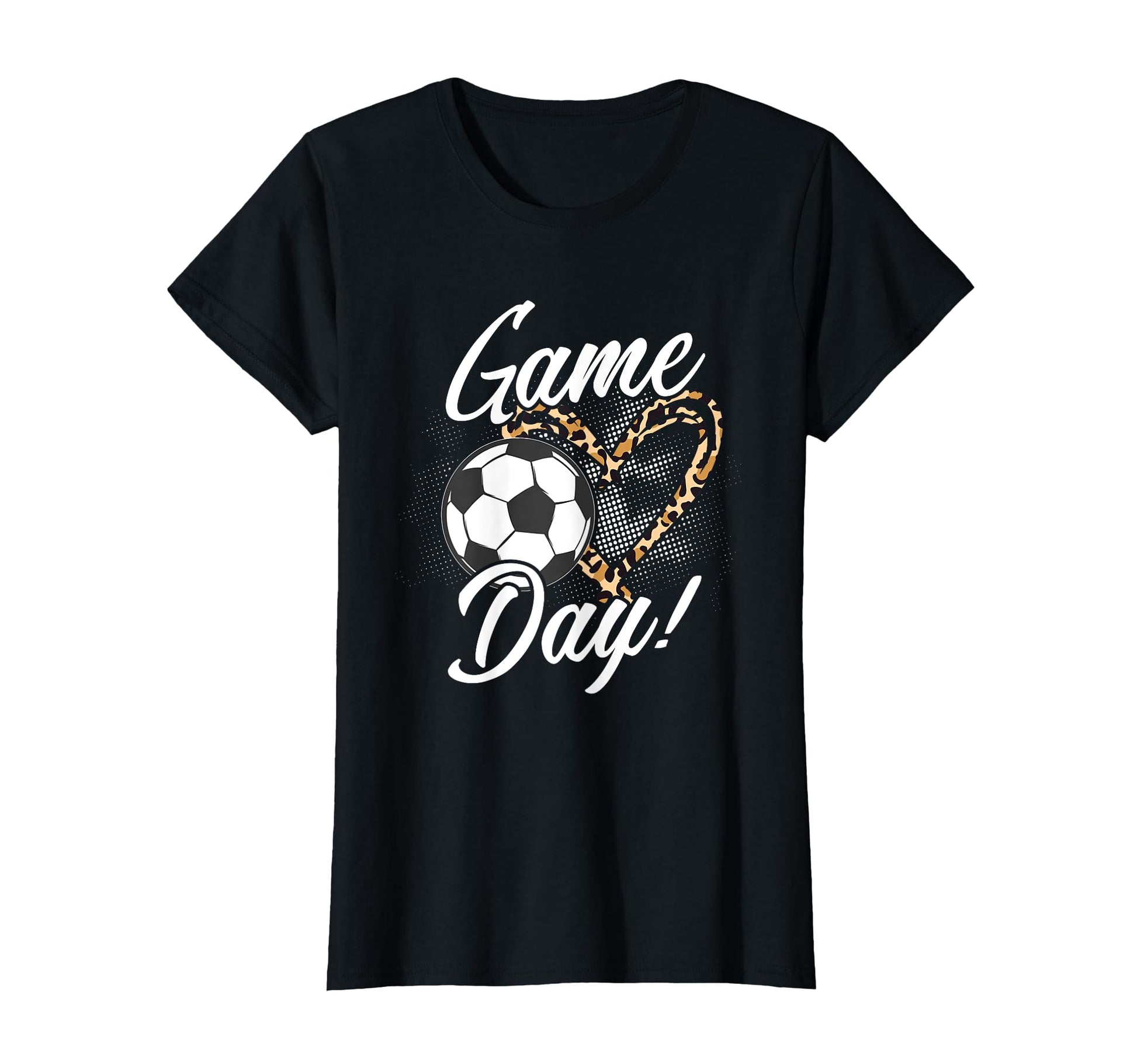 Soccer Lover Leopard Pattern Soccer T-Shirt - Trendy Graphic Men Women - T-Shirt, Sweatshirt, Hoodie