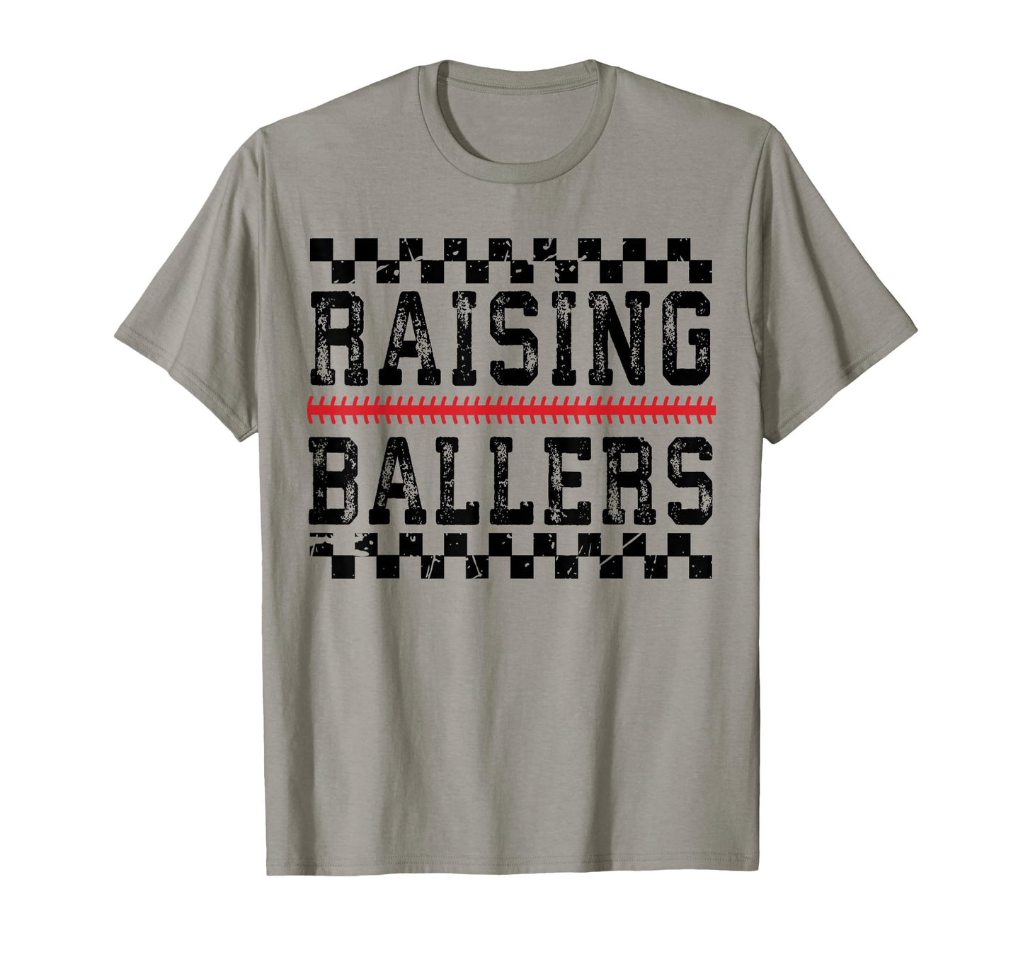 Raising Ballers Funny Baseball T-Shirt - Minimalist Print Men Women - T-Shirt, Sweatshirt, Hoodie