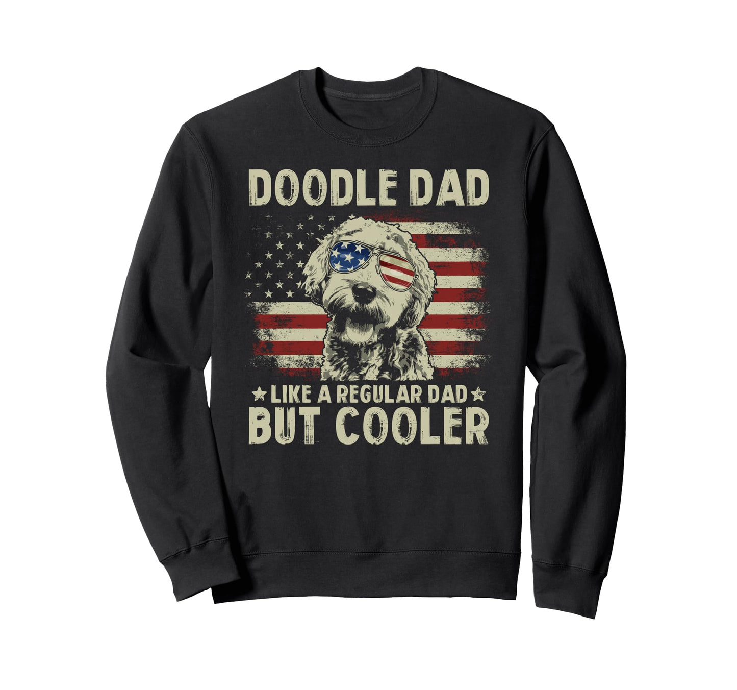 Usa Flag Goldendoodle Doodle Dad Sweatshirt - Unique Graphic Unisex - T-Shirt, Sweatshirt, Hoodie