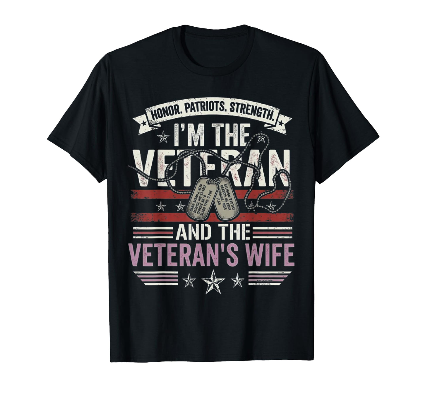 Female Veteran And Veterans Wife T-Shirt - Custom Art Print for Adults - T-Shirt, Sweatshirt, Hoodie