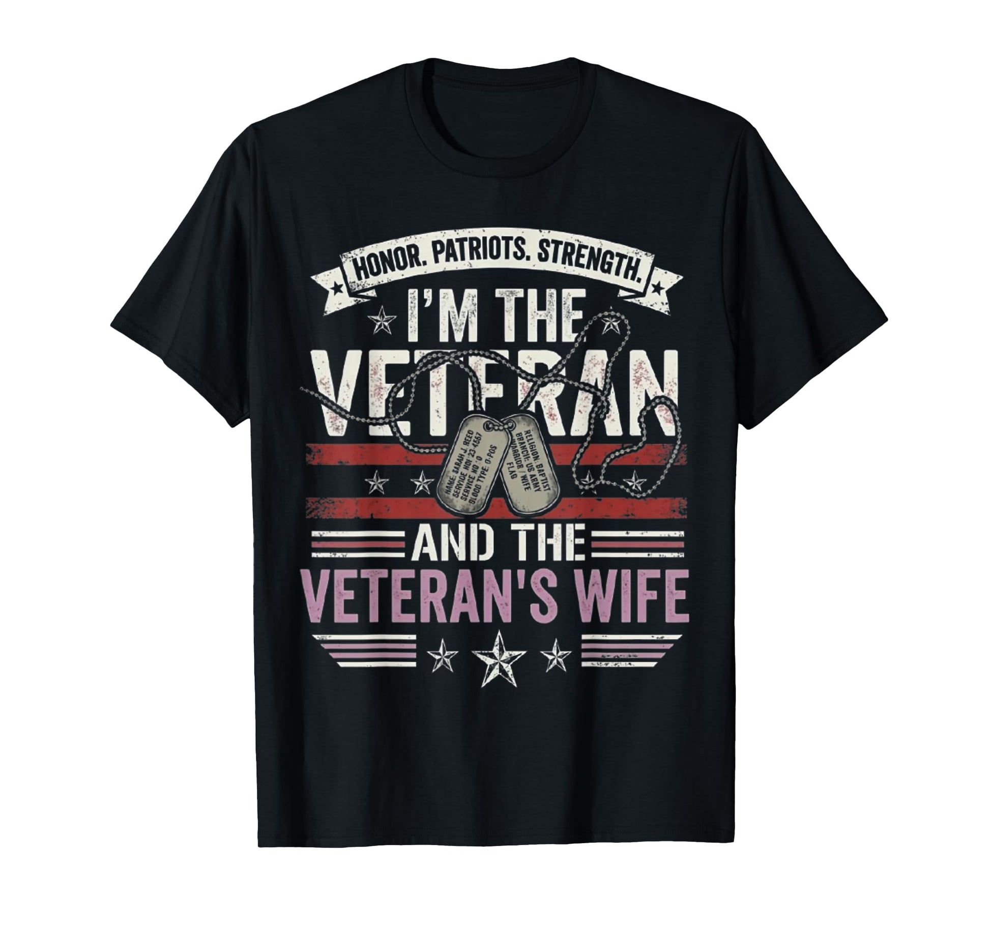 Female Veteran And Veterans Wife T-Shirt - Custom Art Print for Adults - T-Shirt, Sweatshirt, Hoodie
