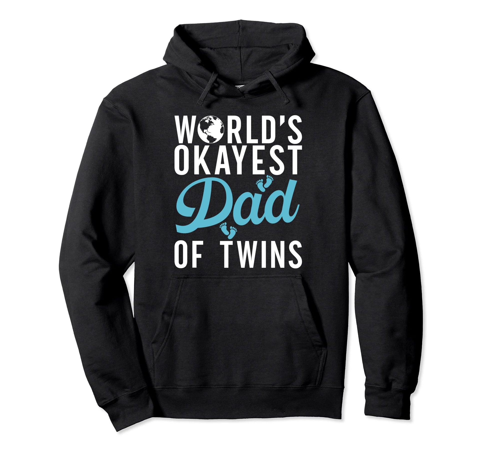 Worlds Okayest Dad Twins Funny Twin Dad Hoodie - Novelty Apparel Men Women - T-Shirt, Sweatshirt, Hoodie