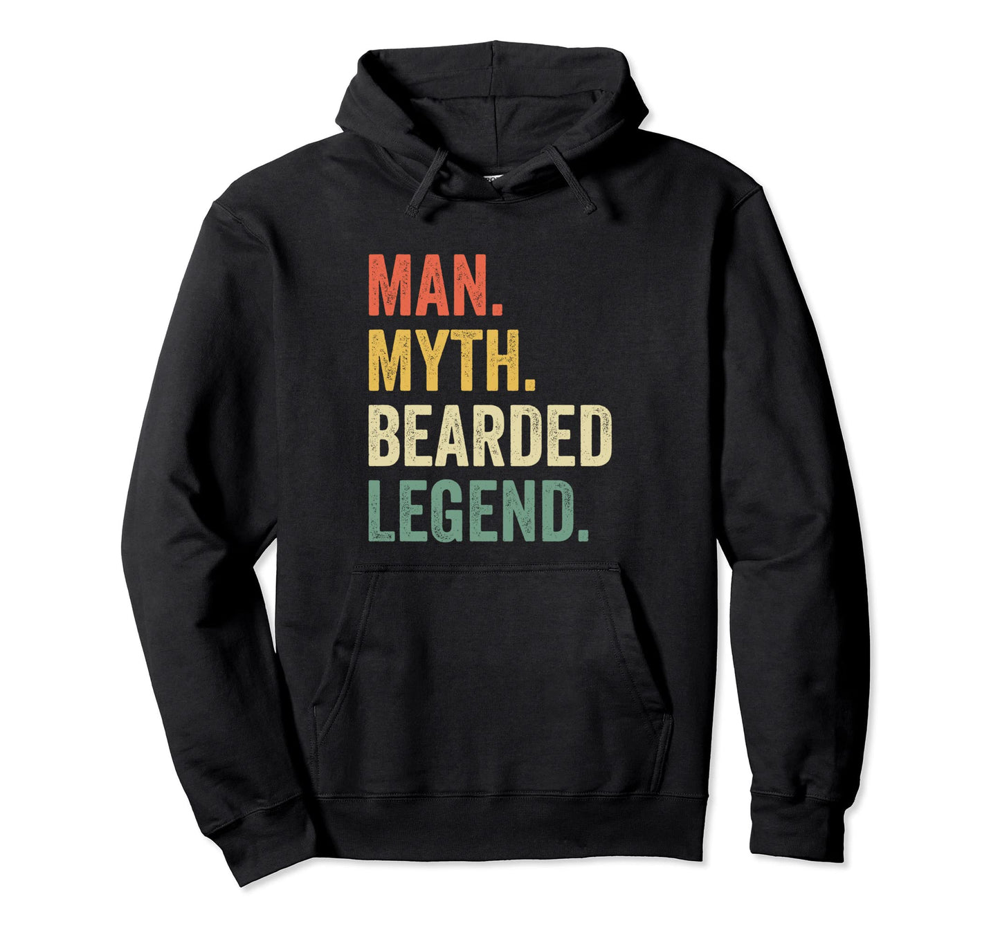 Myth Bearded Legend Funny Dad Beard Fathers Hoodie - Trendy Graphic Unisex - T-Shirt, Sweatshirt, Hoodie