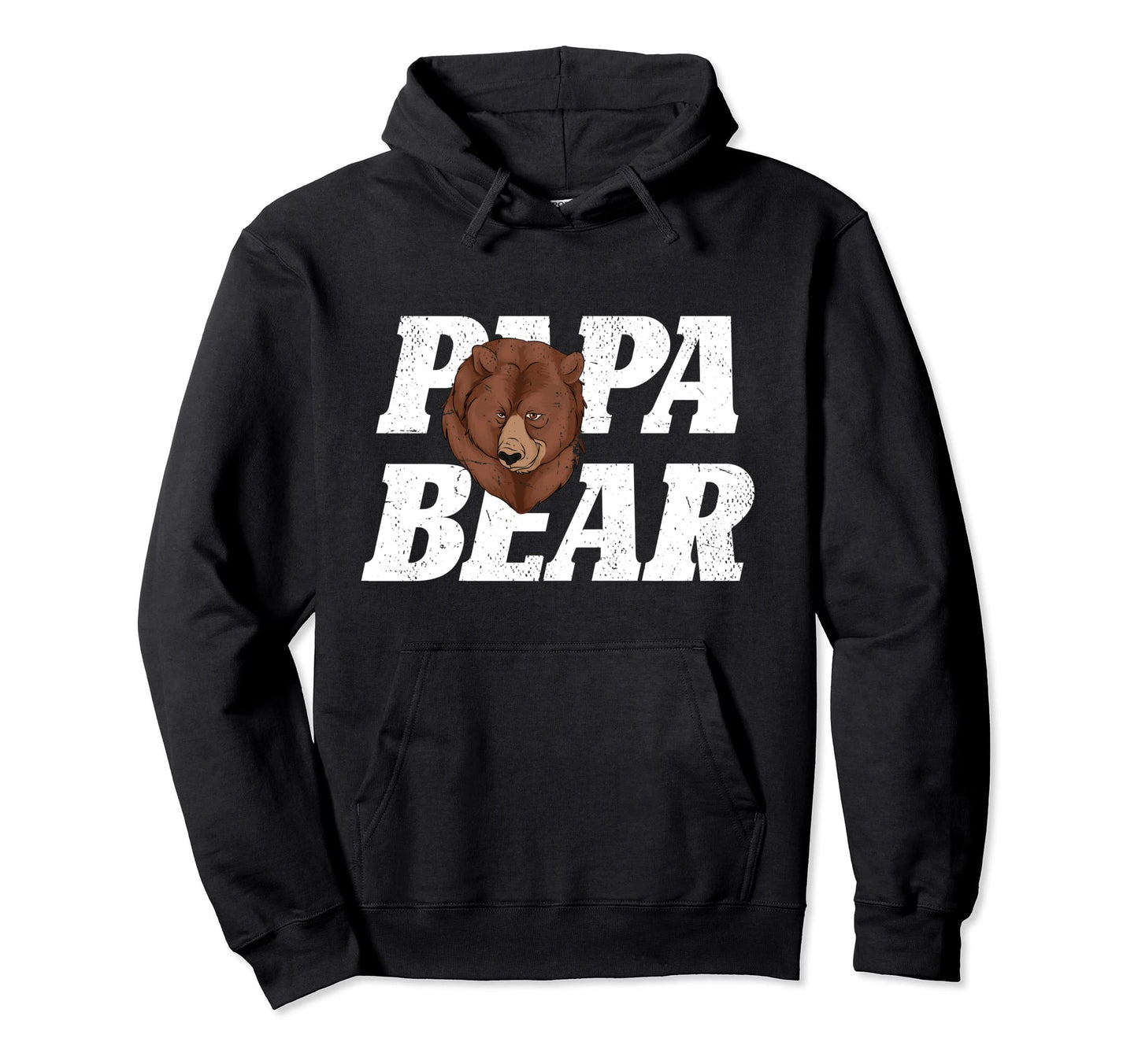 Bear Family Animal Daddy Dad Papa Bear Hoodie - Minimalist Print for Adults - T-Shirt, Sweatshirt, Hoodie