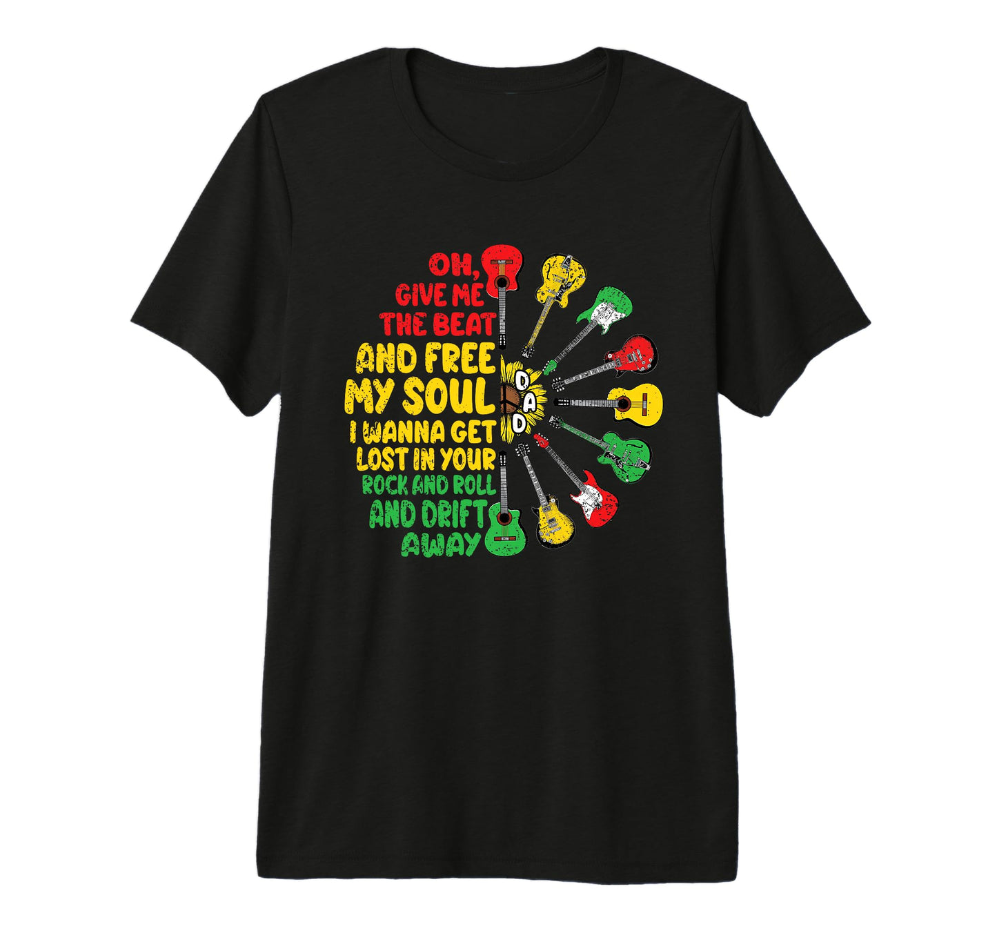 Mens Guitar Player Dad Juneteenth Blm T-Shirt - Novelty Apparel Unisex - T-Shirt, Sweatshirt, Hoodie